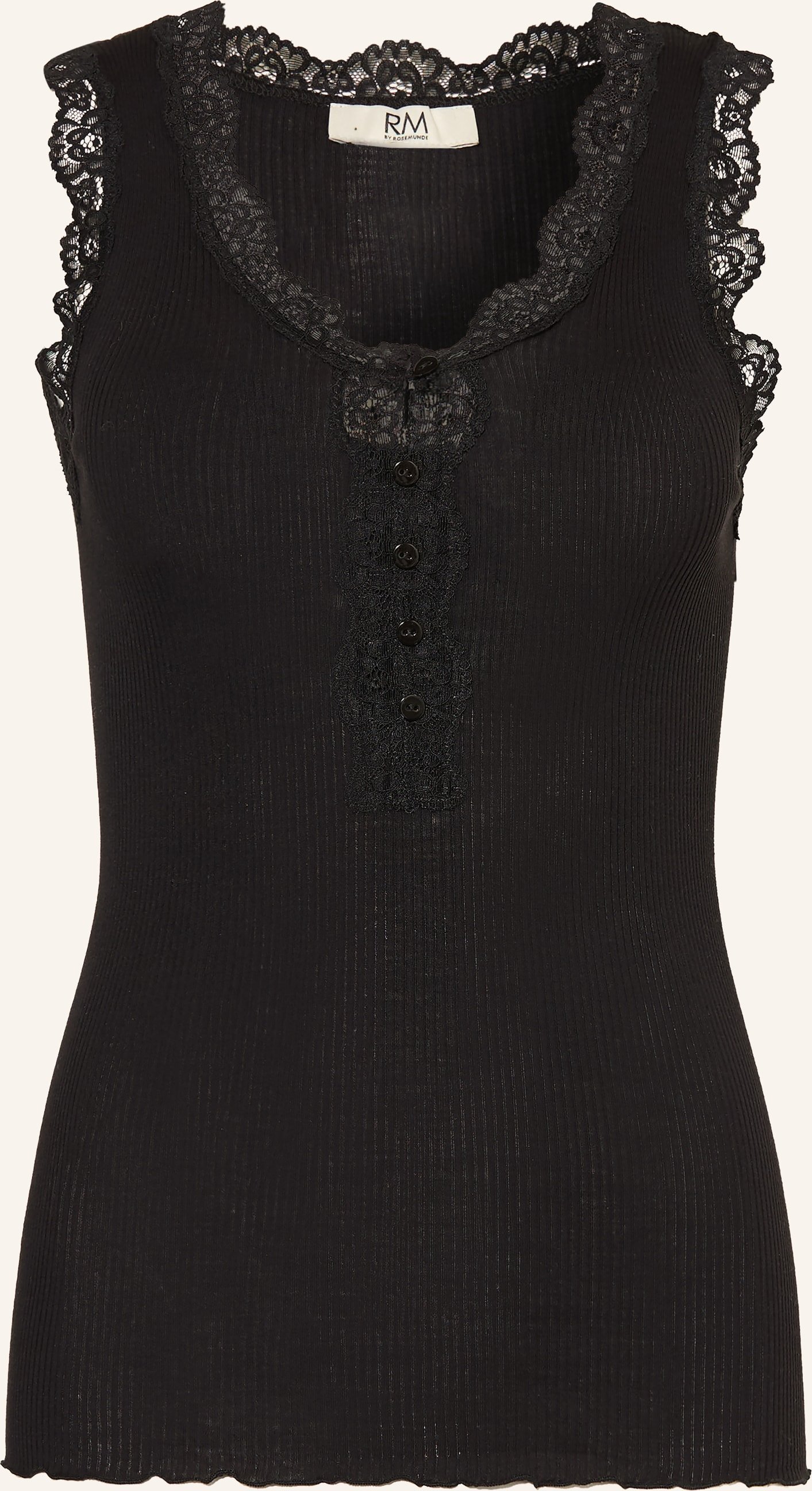 Rosemunde Top Rmwbalta Mit Spitze schwarz