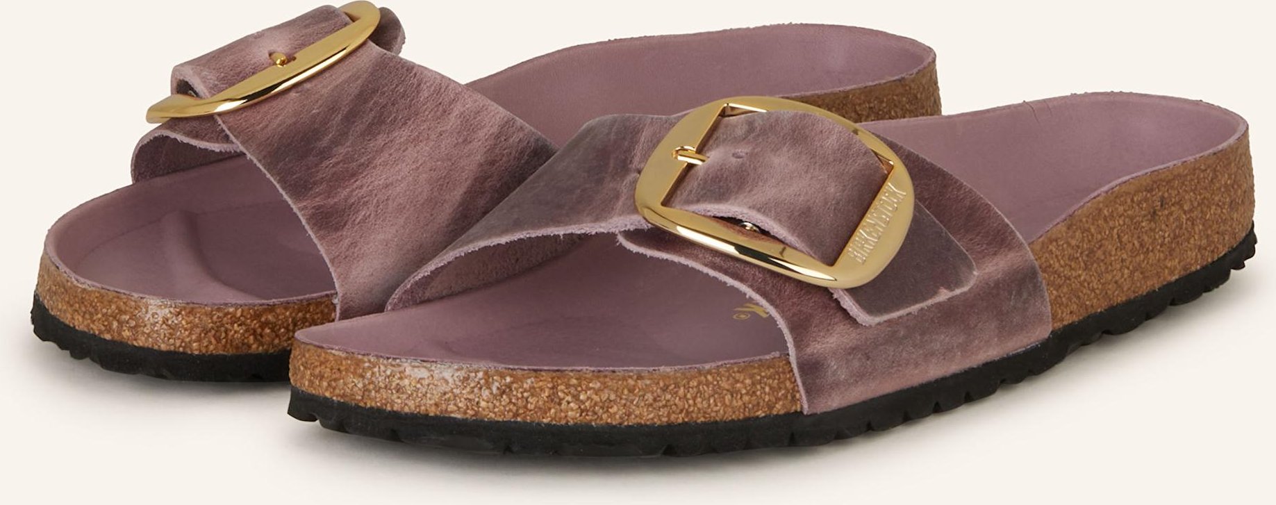 Birkenstock Pantoletten Madrid Big Buckle Leoi lila