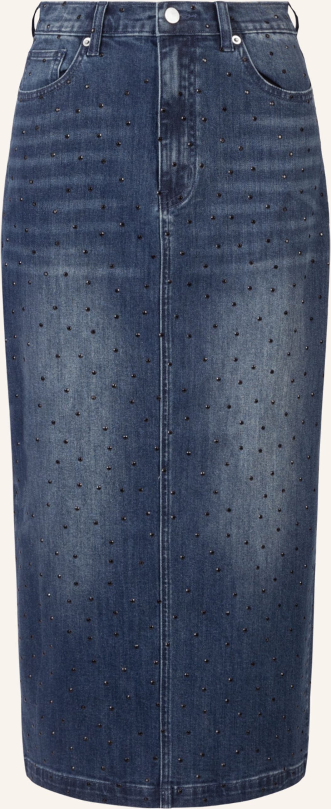 Thumbnail - Apart Jeansrock Mit Kristallsteinen blau