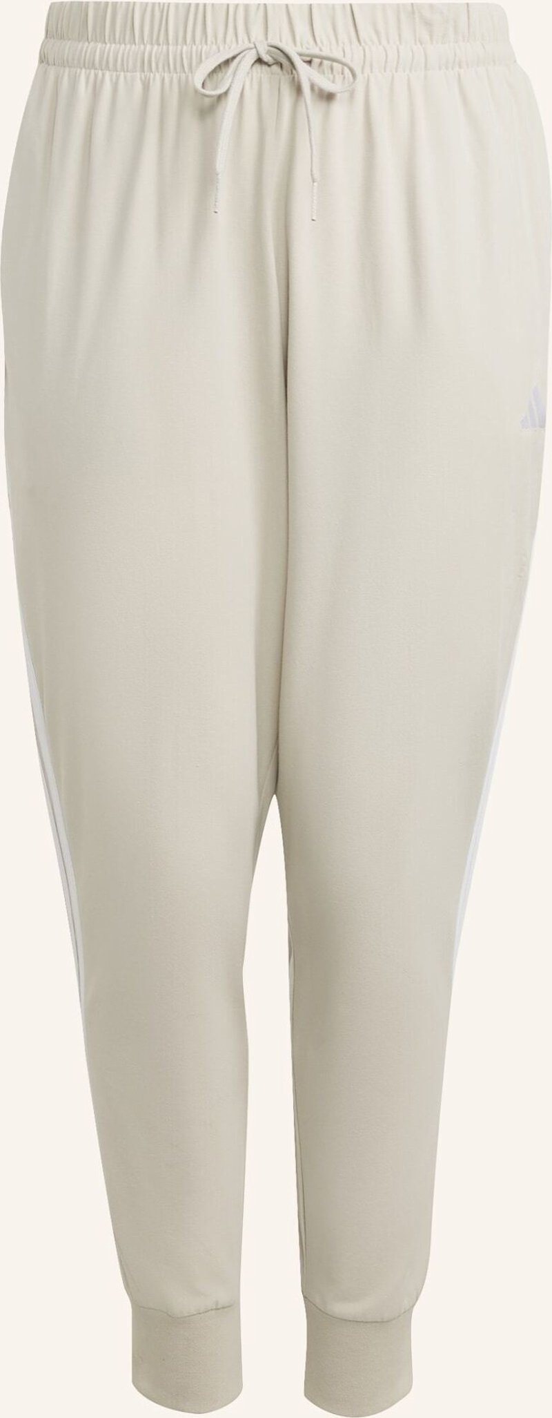 Adidas Essentials 3-Streifen Jogger-Hose (Grosse Grössen) beige