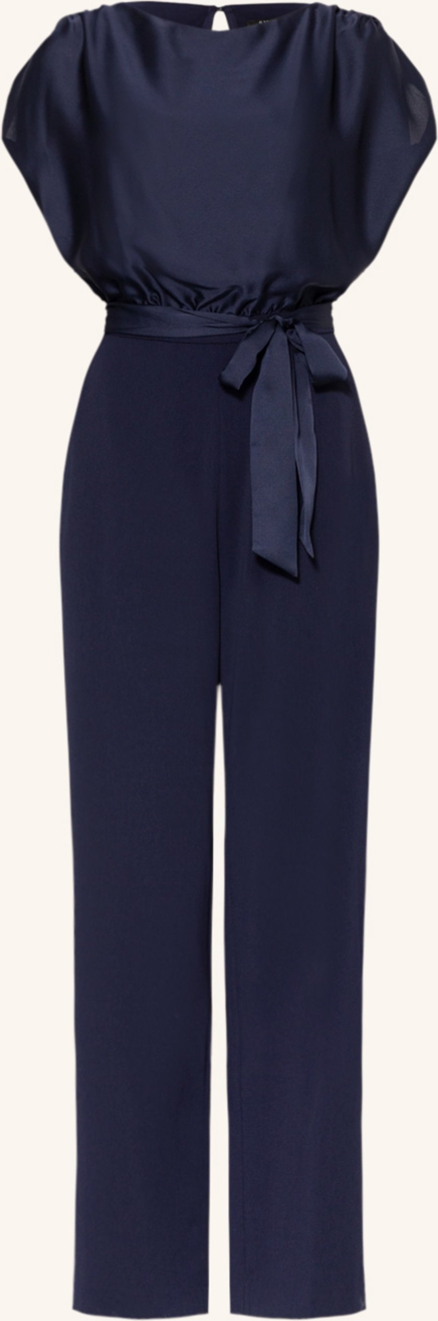 Swing Jumpsuit Im Materialmix blau