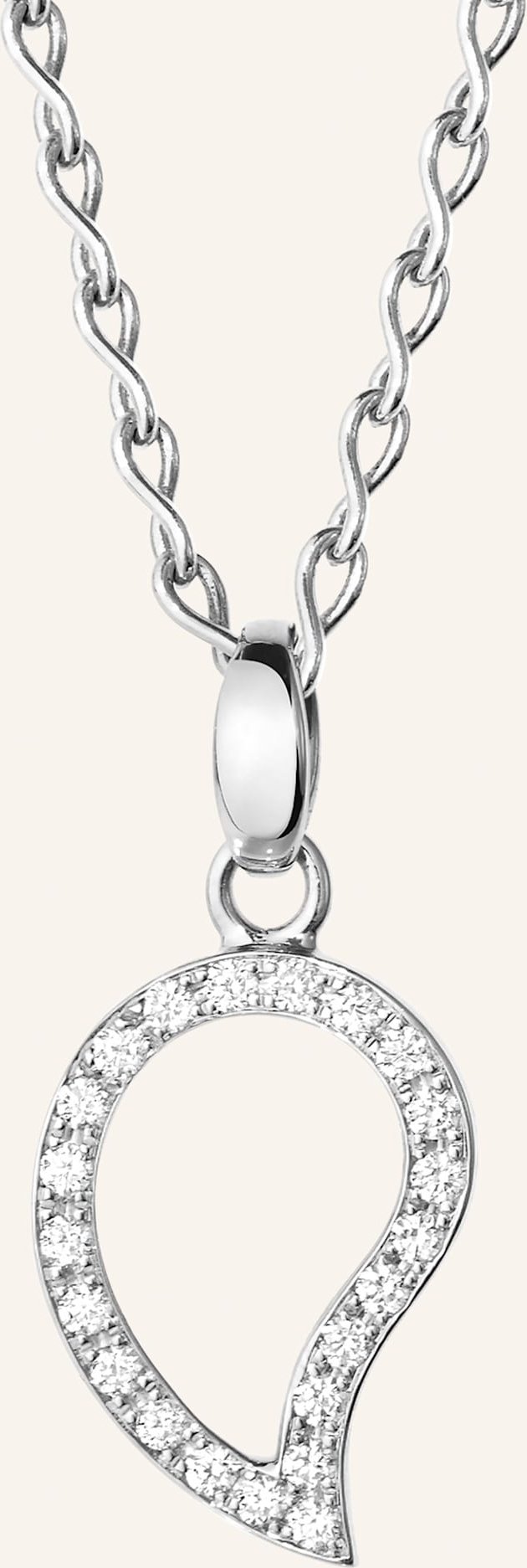 Tamara Comolli Anhänger Pendant Signature Small Diamond Pavé Mit Diamant Pavé 18k Weißgold silber