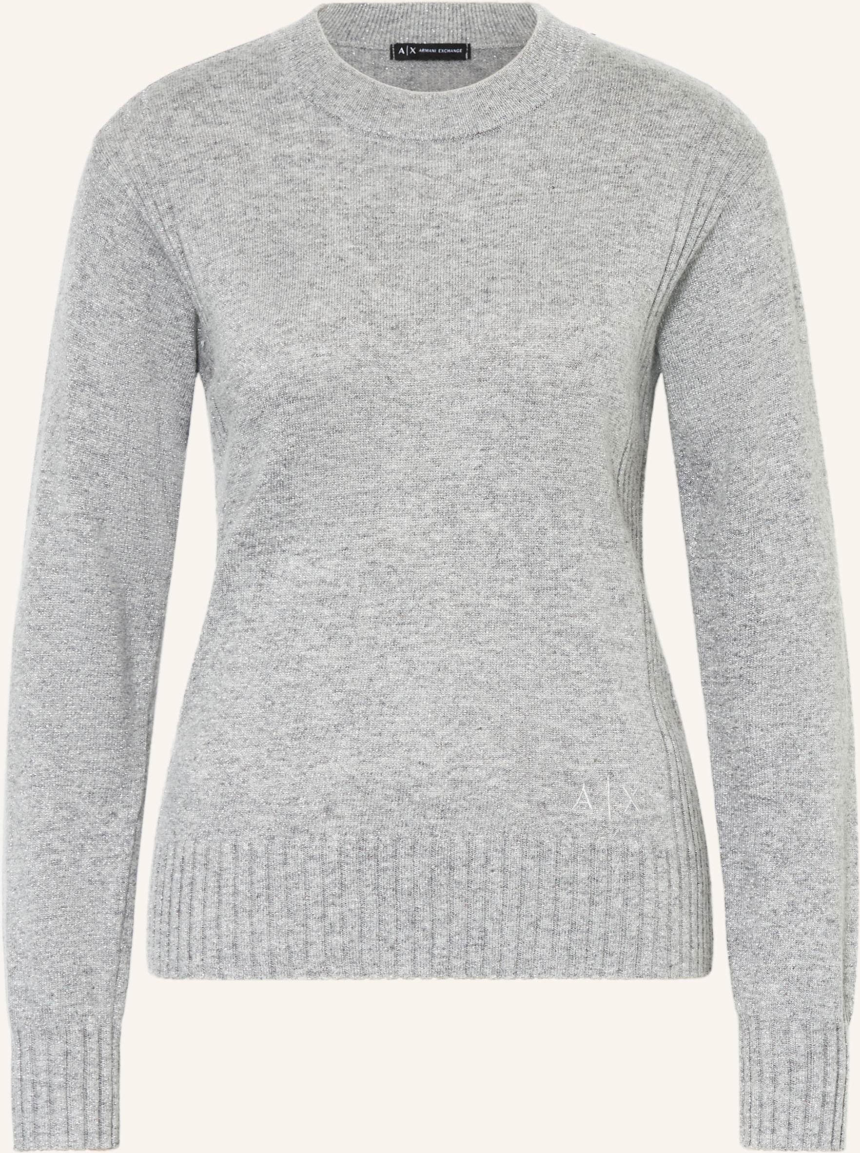 Thumbnail - Armani Exchange Pullover Mit Glitzergarn grau