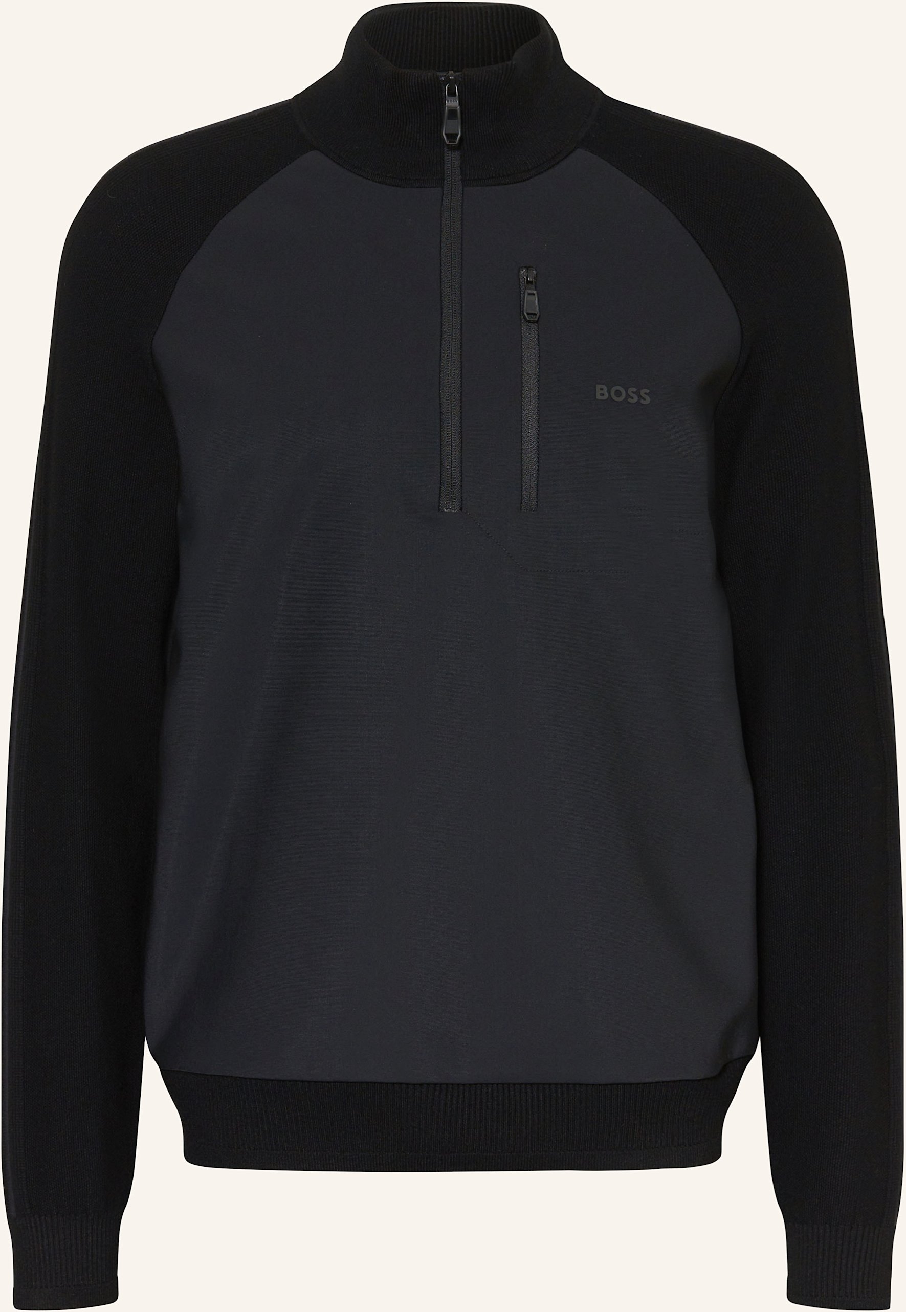 Boss Troyer Civic Im Materialmix schwarz