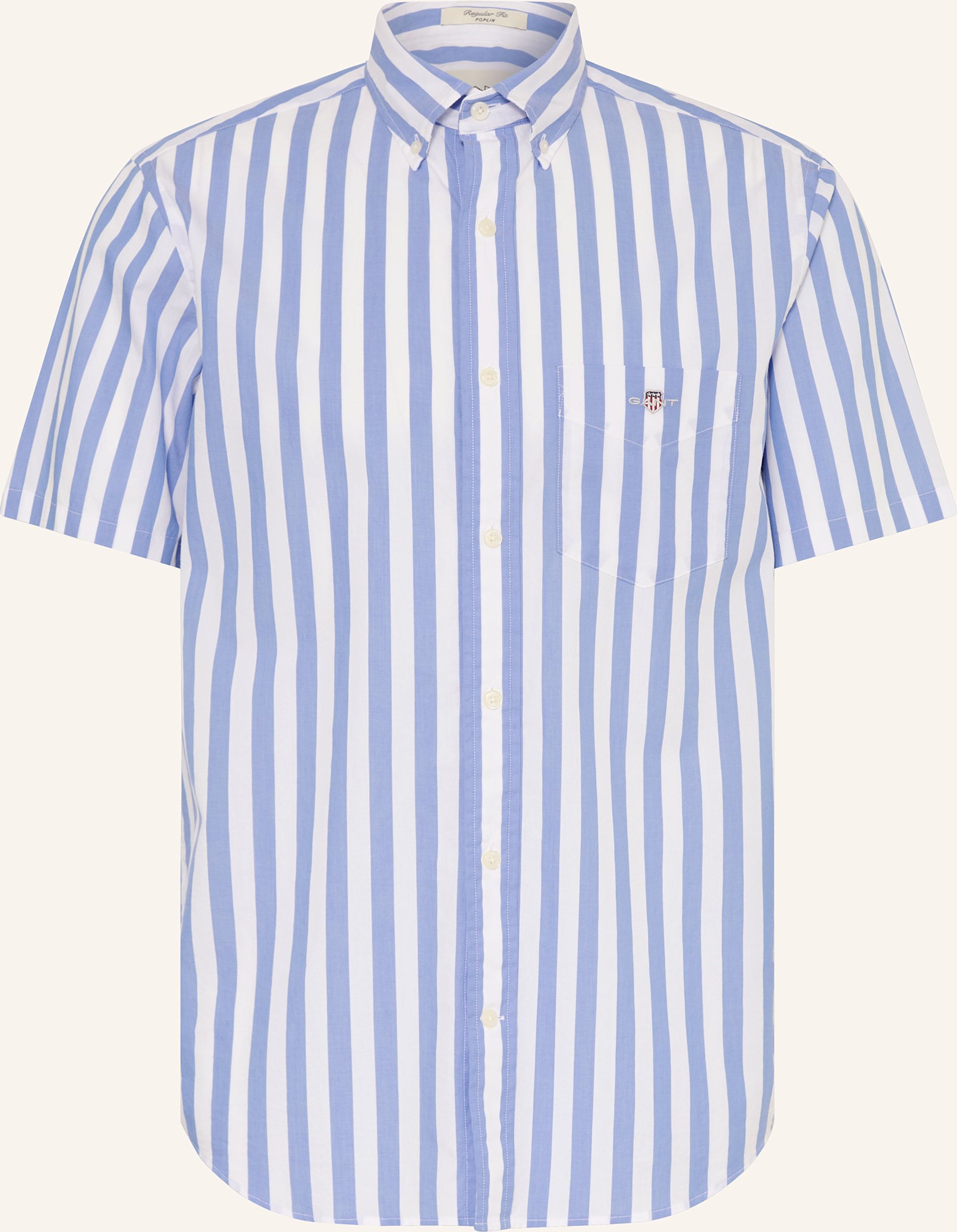 Gant Kurzarm-Hemd Regular Fit blau