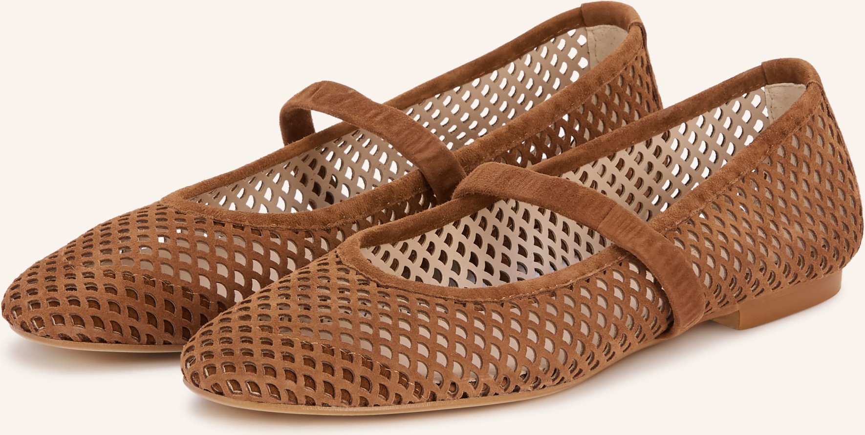 Darling Harbour Mary-Jane-Ballerinas Mit Cut-Outs braun