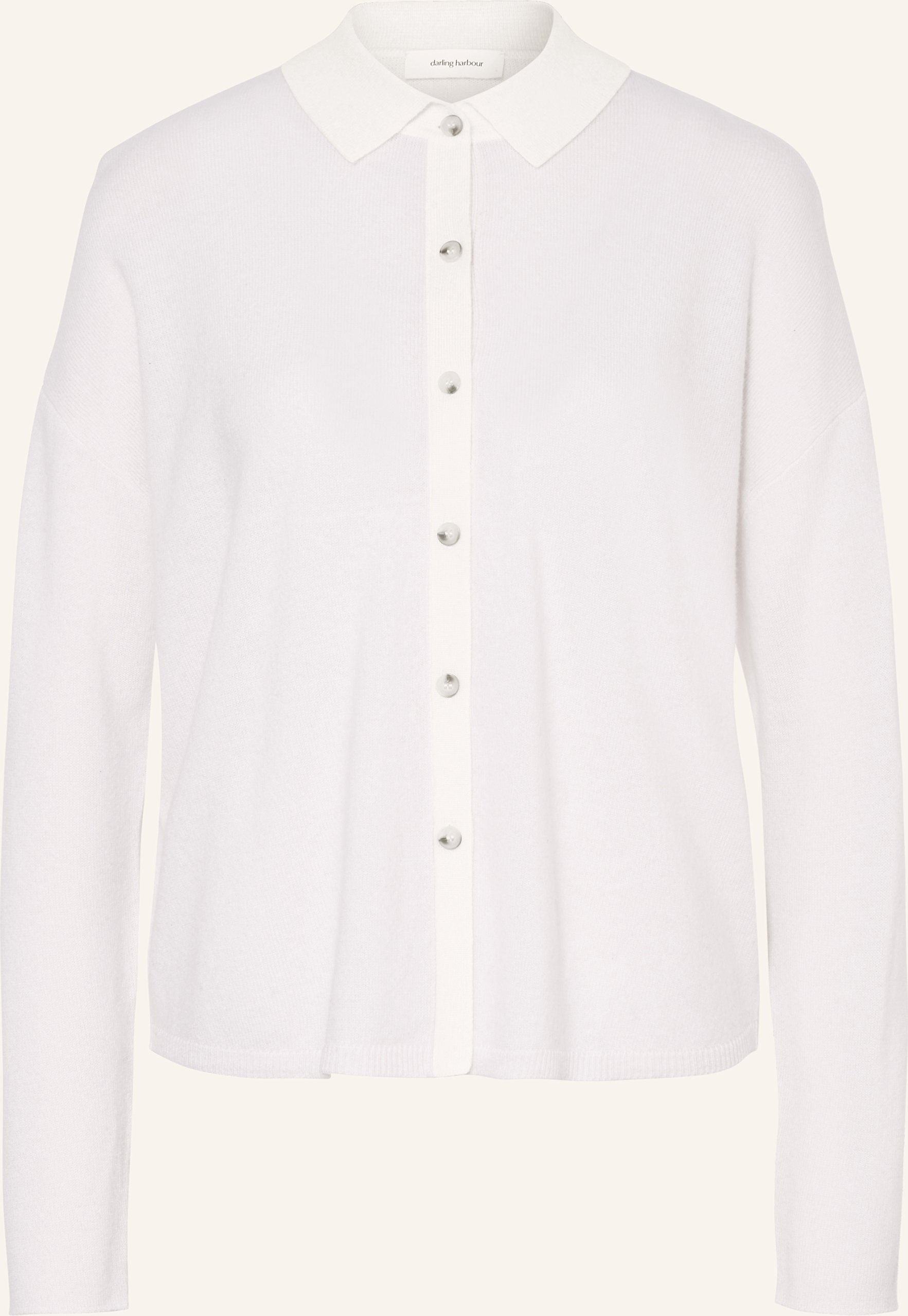 Thumbnail - Darling Harbour Strickbluse Mit Cashmere weiss