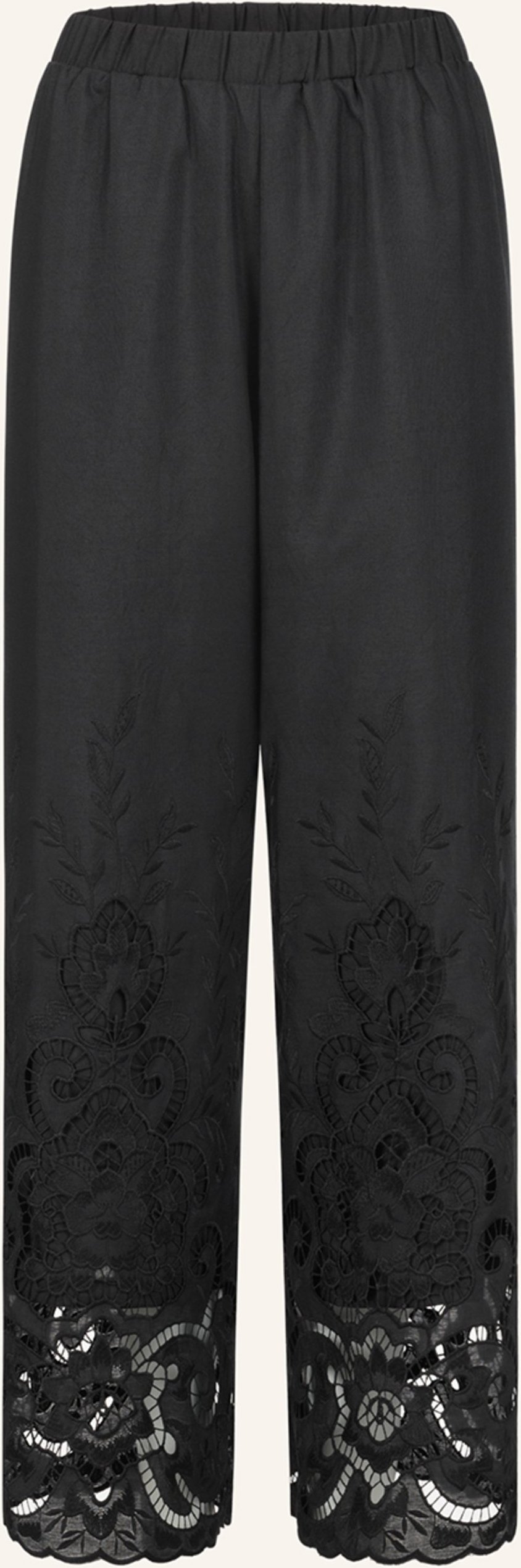 Claire Luise Hose Mit Lochstickerei schwarz