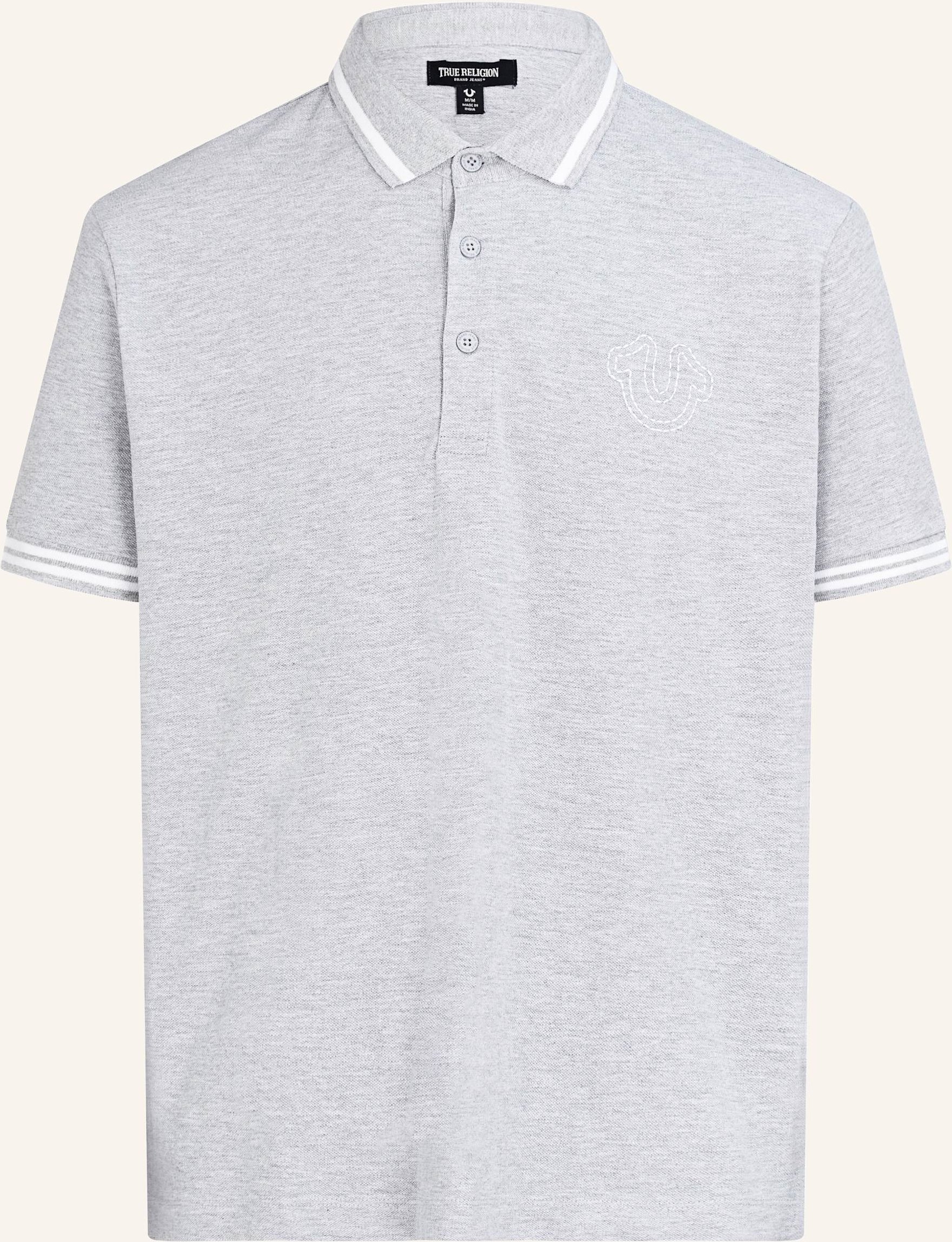 True Religion Poloshirt Big T grau