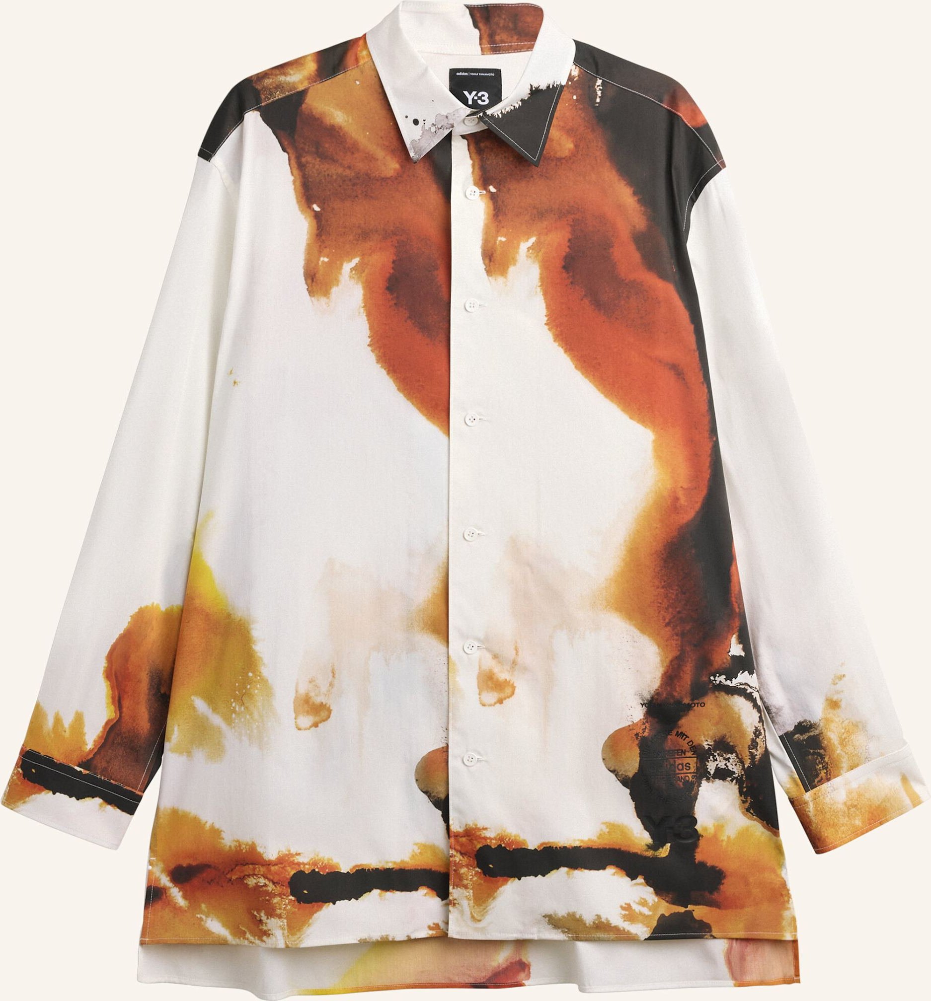 Y-3 Y-3 Aop Hemd weiss