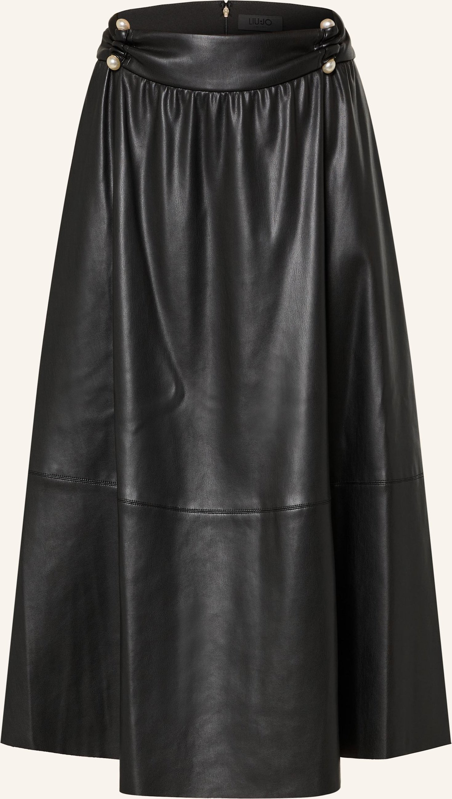 Liu Jo Rock In Lederoptik Mit Rüschen schwarz