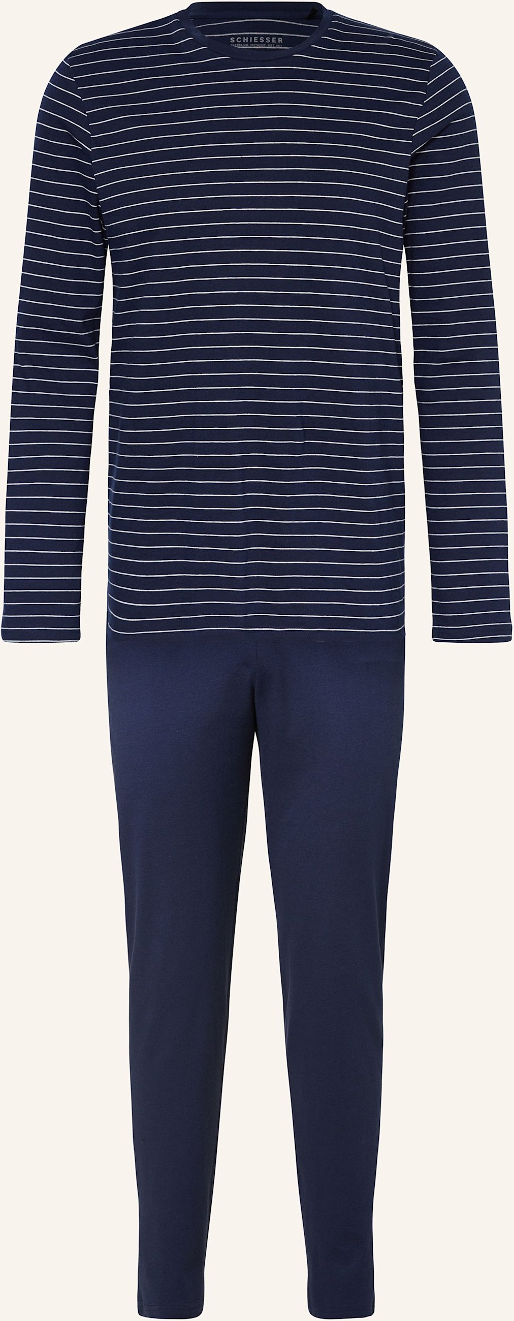 Schiesser Schlafanzug Casual Essentials blau