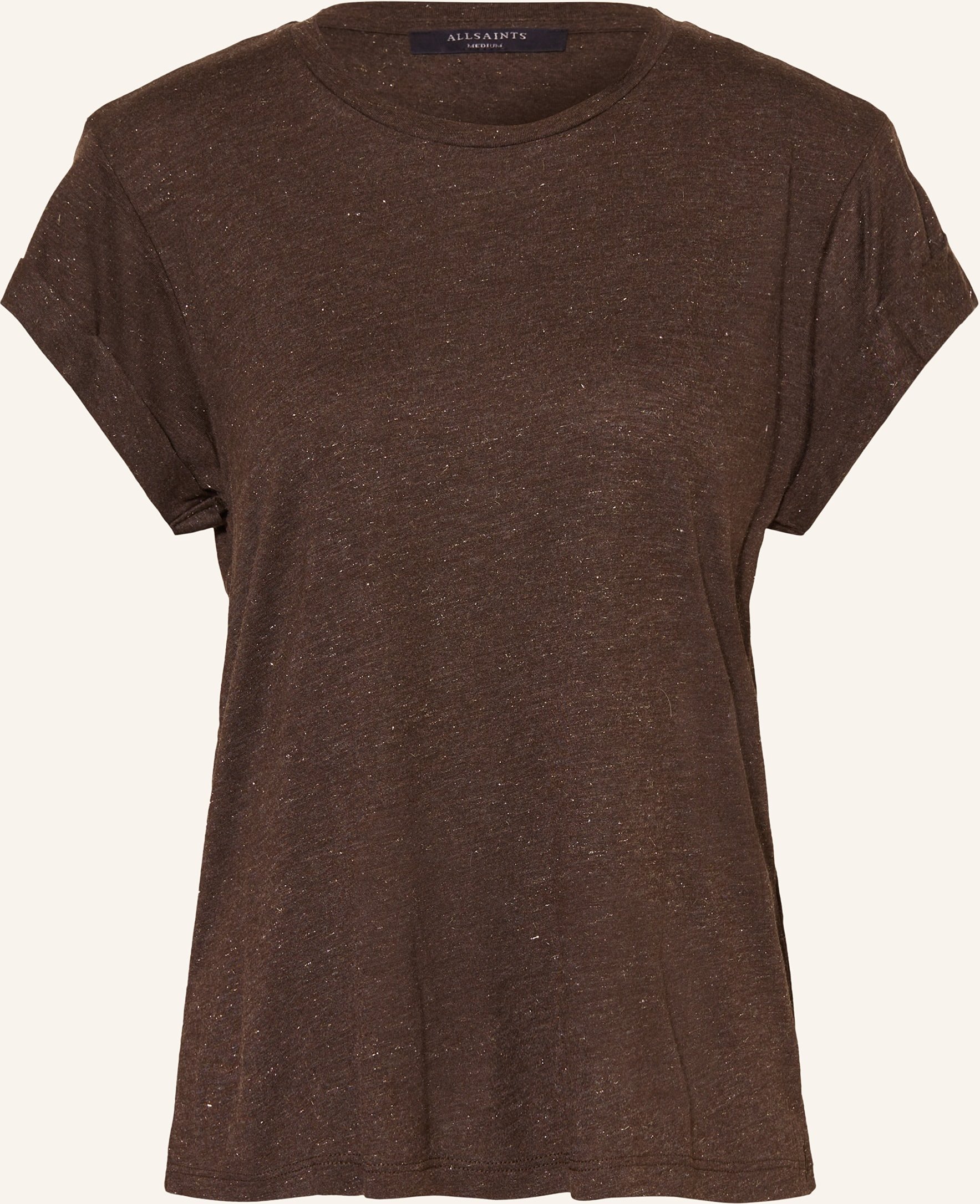 Allsaints T-Shirt Anna Mit Glitzergarn braun