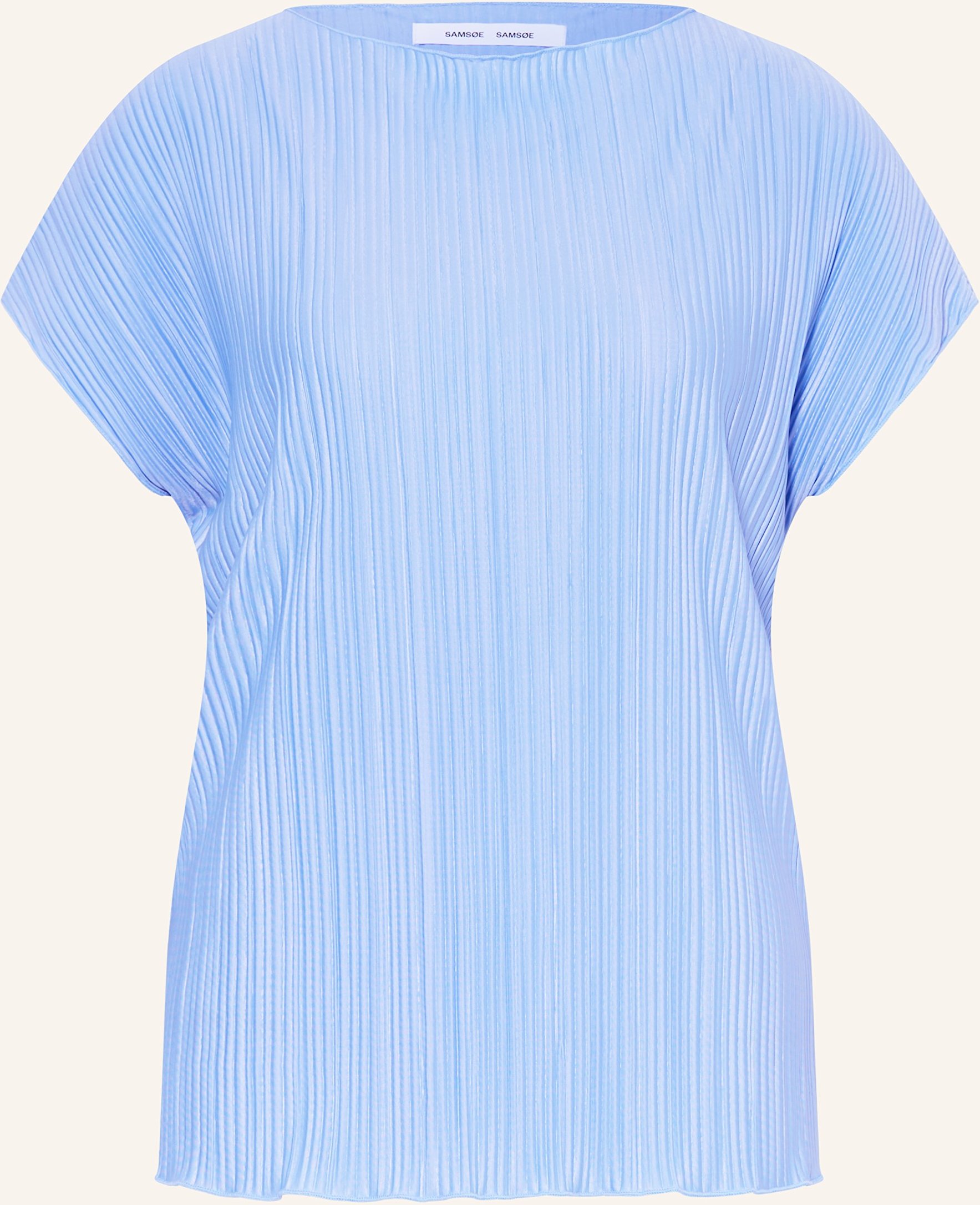 Samsøe Samsøe Blusentop Sauma Mit Plissees blau