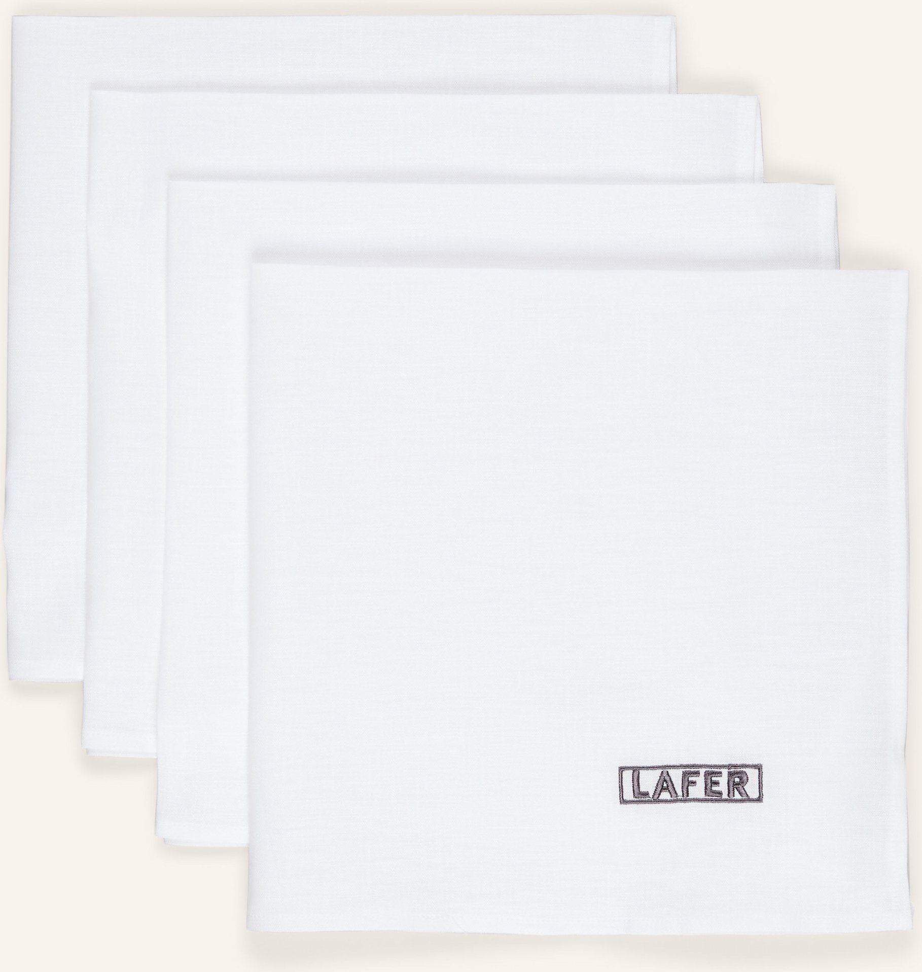 Johann Lafer Edition 4er-Set Stoffservietten Aus Leinen weiss