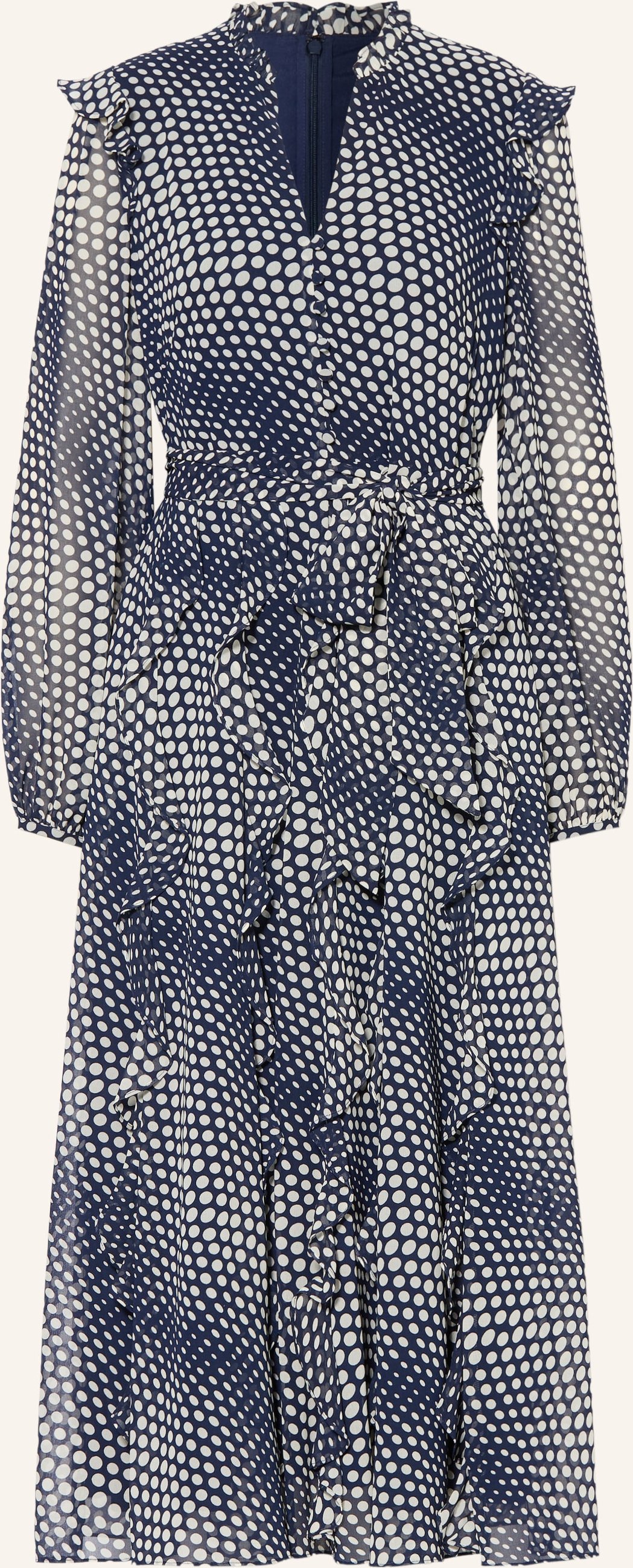 Hobbs Kleid Miriam Mit Volants blau