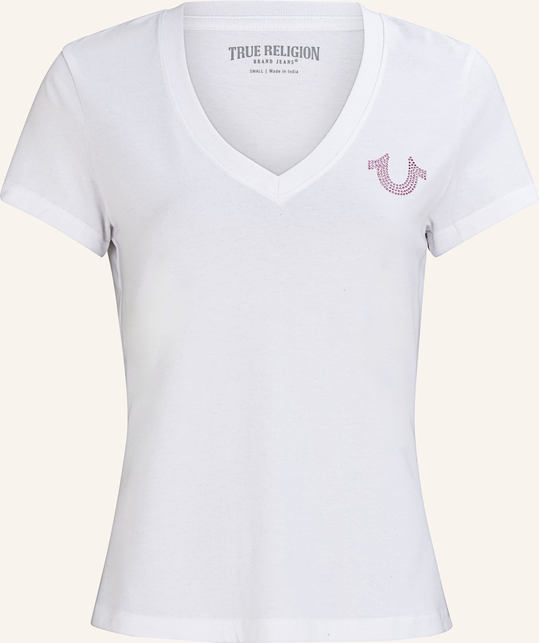 True Religion T-Shirt Buddha Crystal weiss