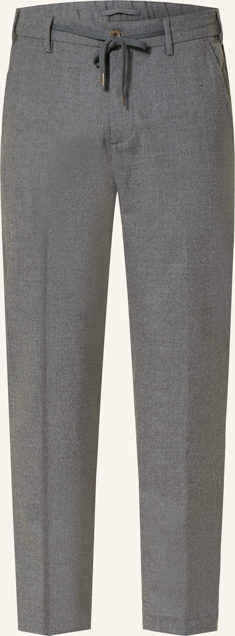 Thumbnail - Myths Flanellhose Im Jogging-Stil Extra Slim Fit grau