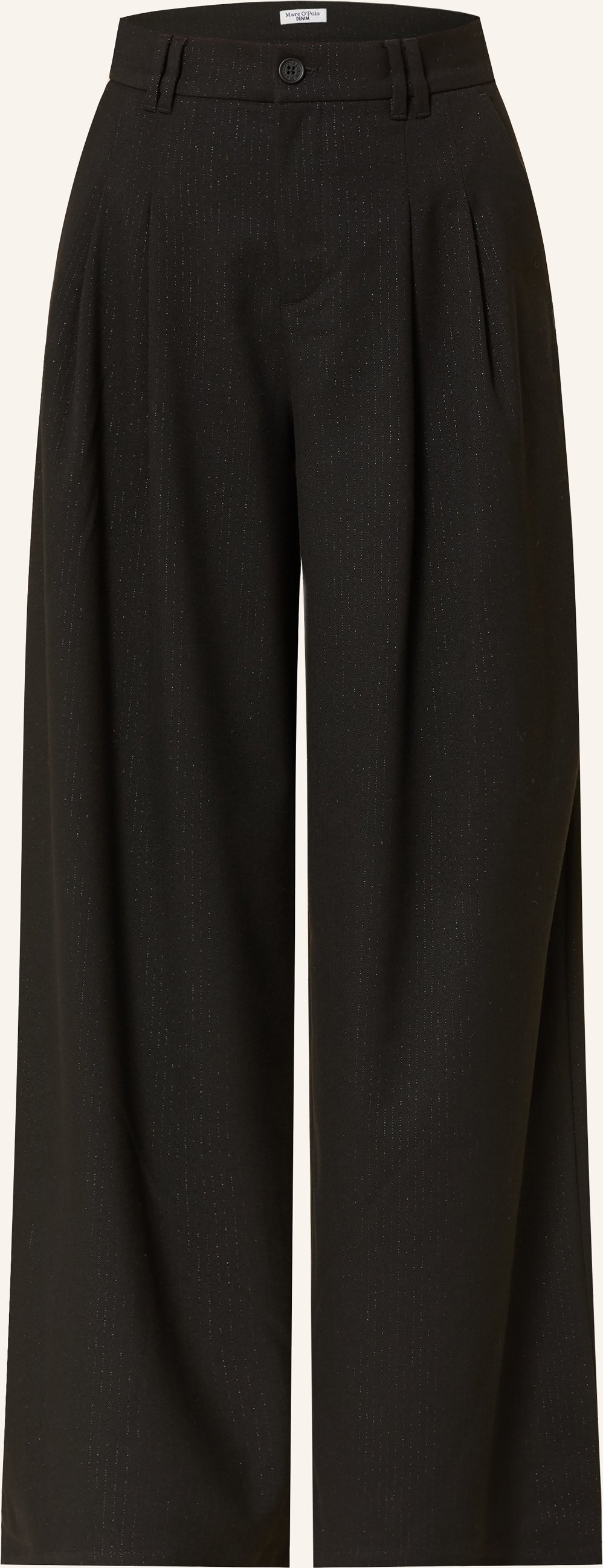 Marc O'polo Denim Marlenehose Mit Glitzergarn schwarz