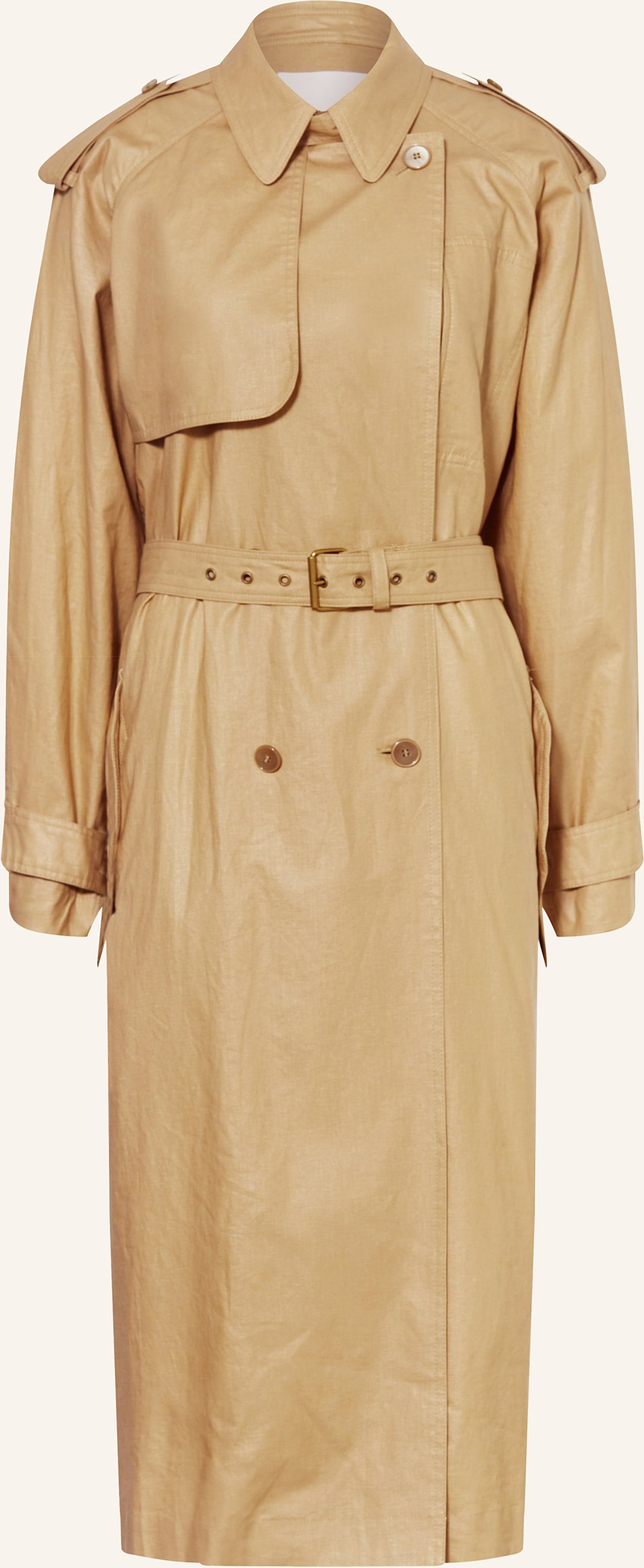 Isabel Marant Trenchcoat Freanne Mit Leinen beige