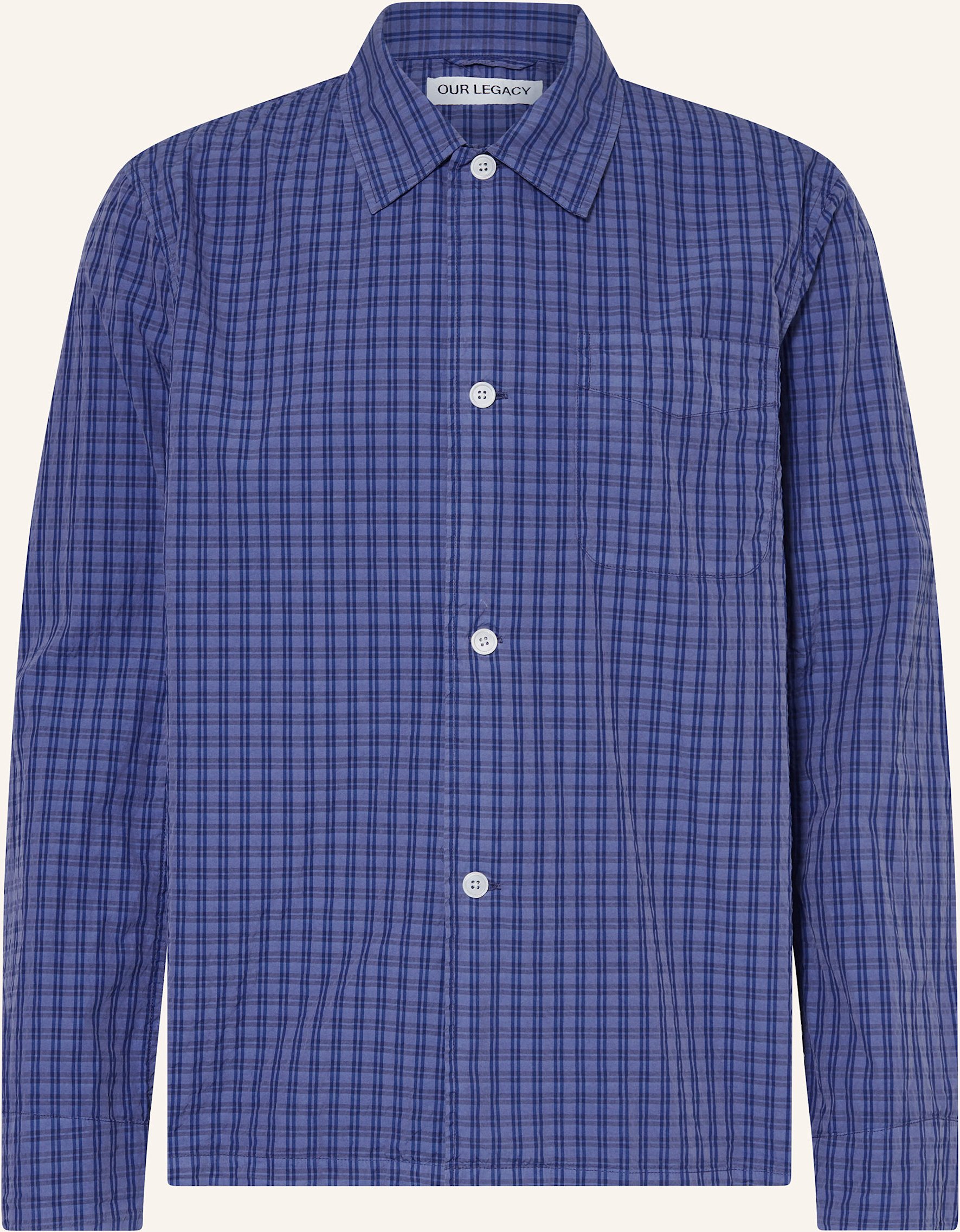 Our Legacy Hemd Box Comfort Fit blau