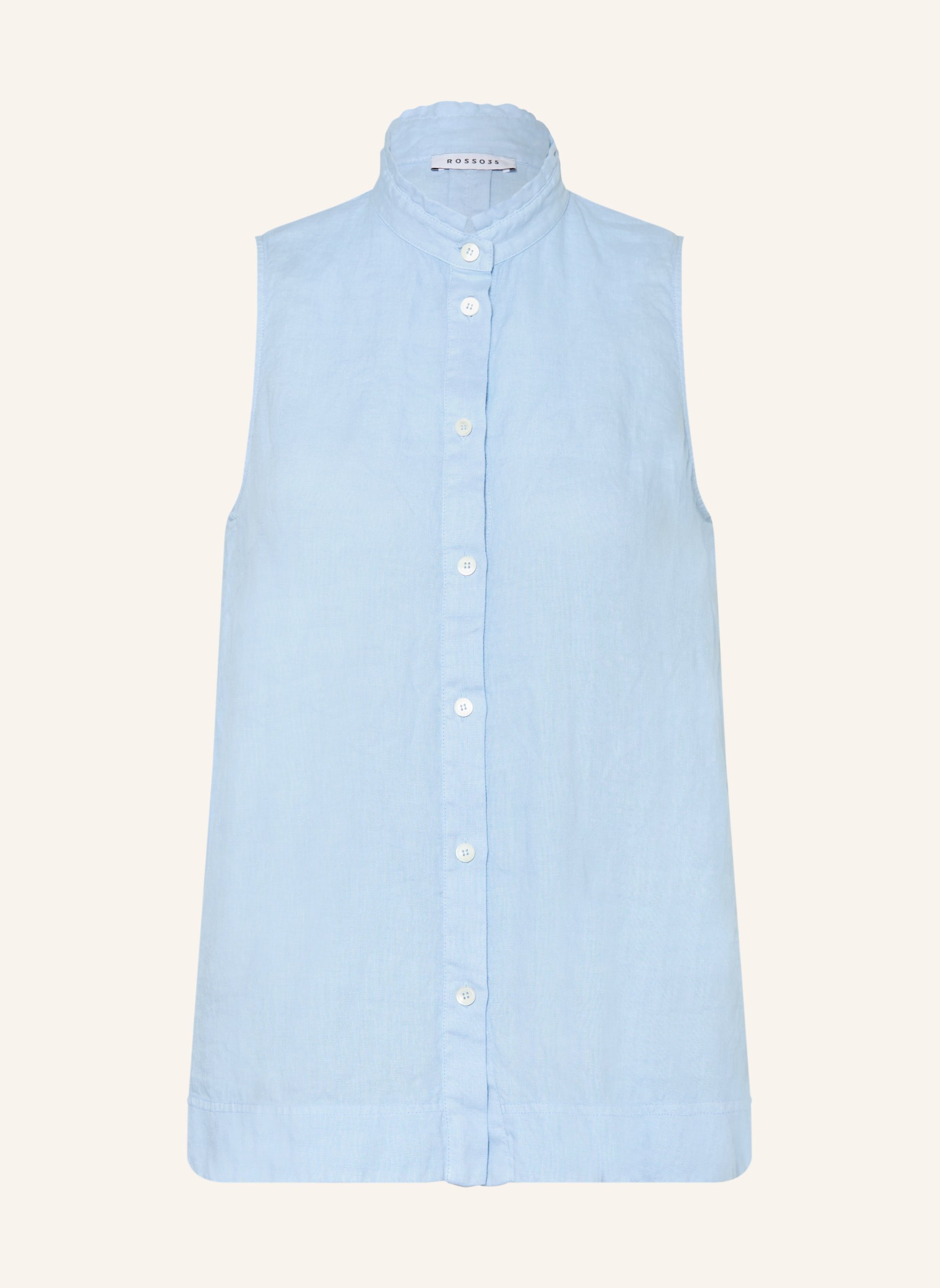 rosso35 Blusentop Aus Leinen blau