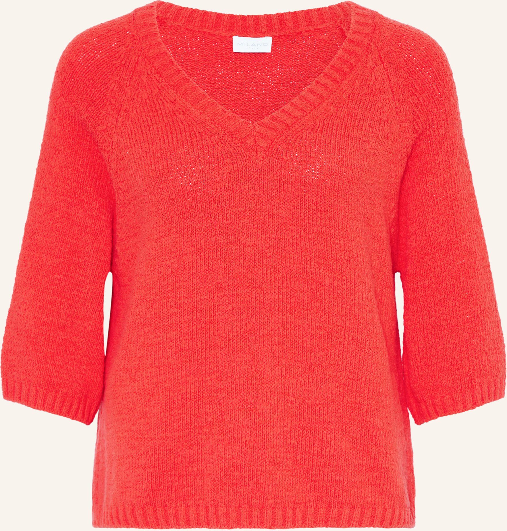 Milano Italy Pullover Mit 3/4-Arm rot