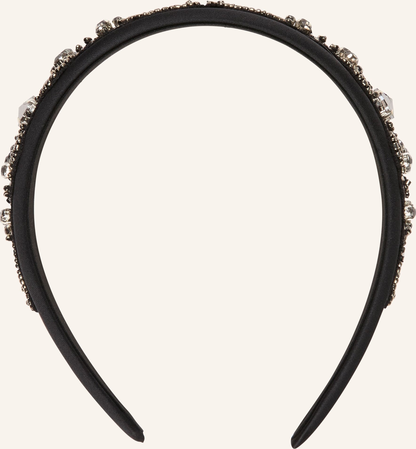 Etro Haarreif Aus Satin Mit Schmucksteinen schwarz