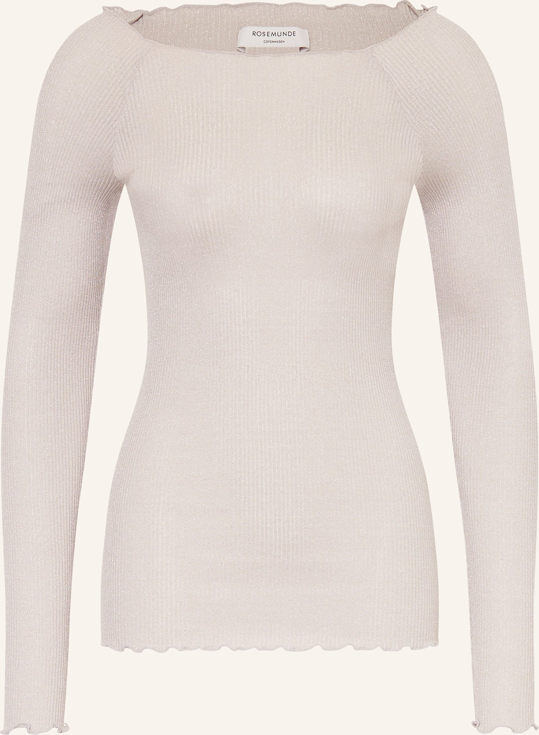 Rosemunde Longsleeve Bliss Mit Seide Und Glitzergarn weiss