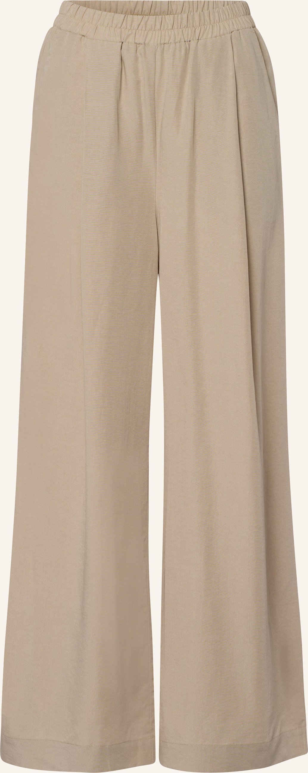 Les Lunes Lange Business Hose Georgia Wide Leg Pants Linen beige