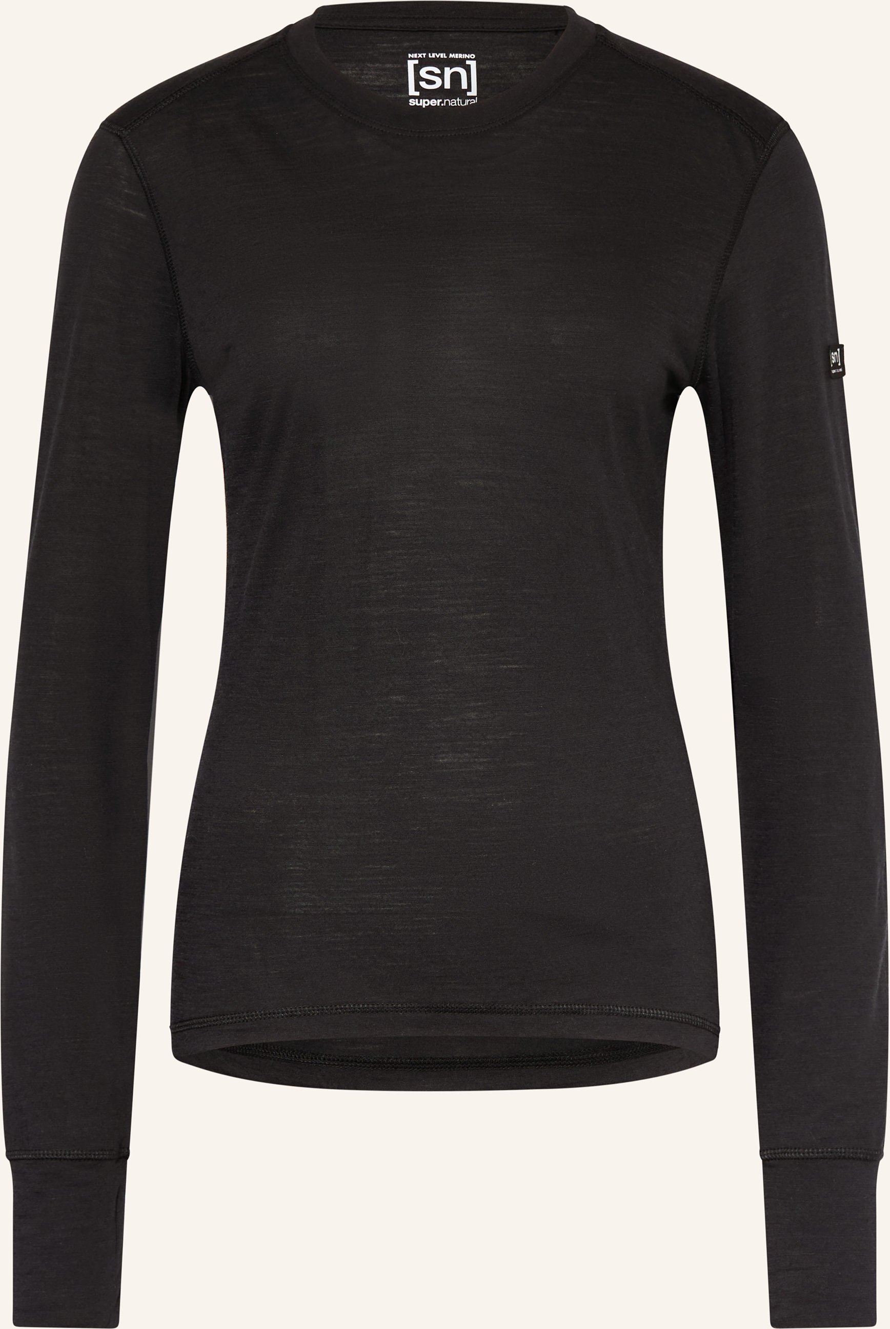 Super.Natural Longsleeve Sierra Mit Merinowolle schwarz