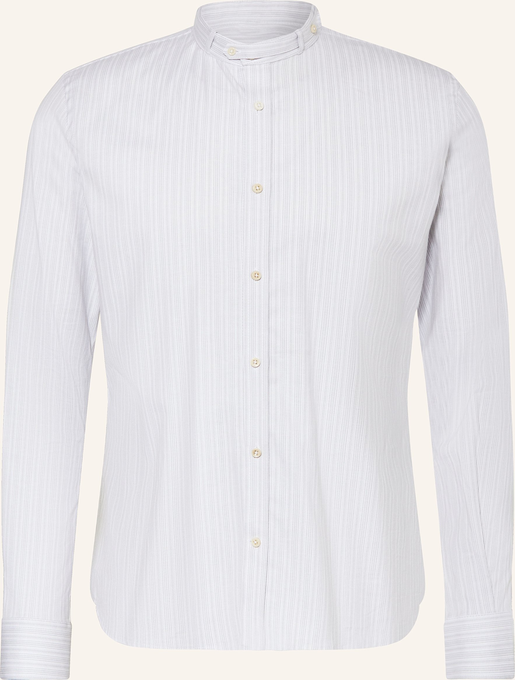 Gottseidank Trachtenhemd Lenz Slim Fit Mit Stehkragen grau