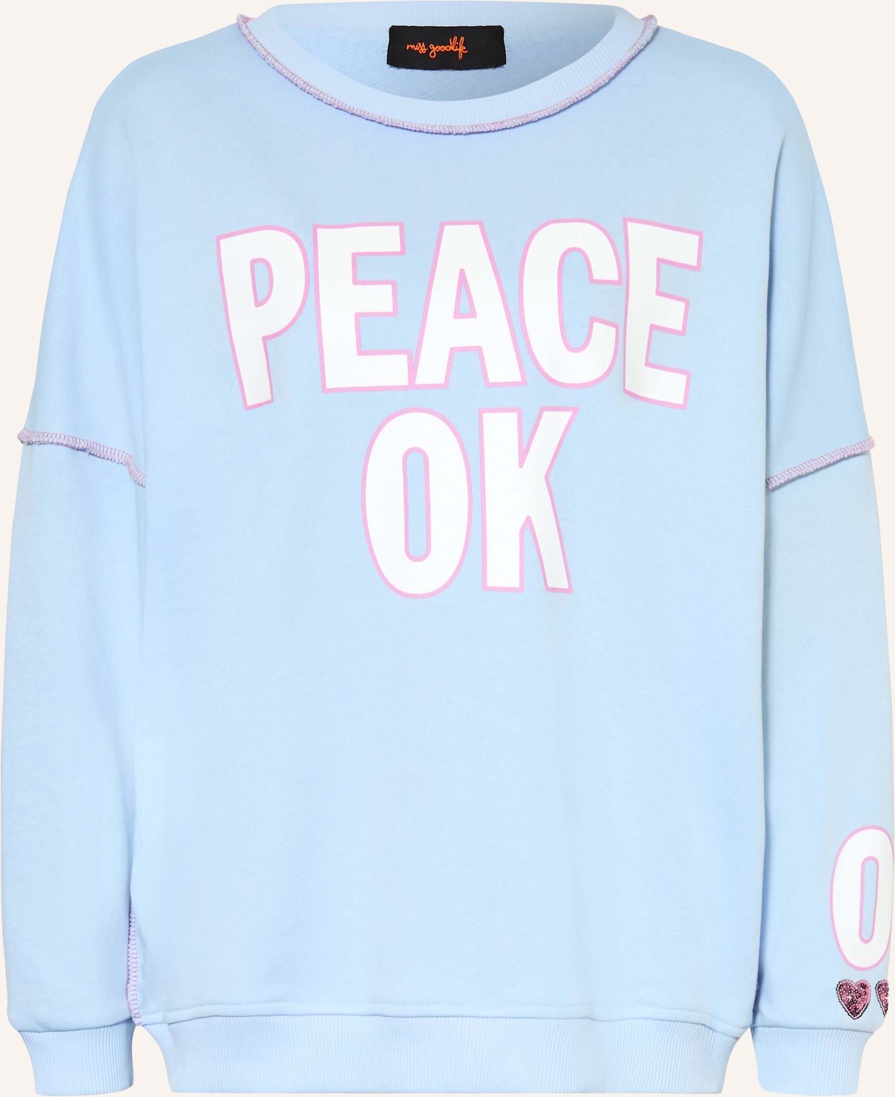 Miss Goodlife Oversized-Sweatshirt Mit Pailletten blau