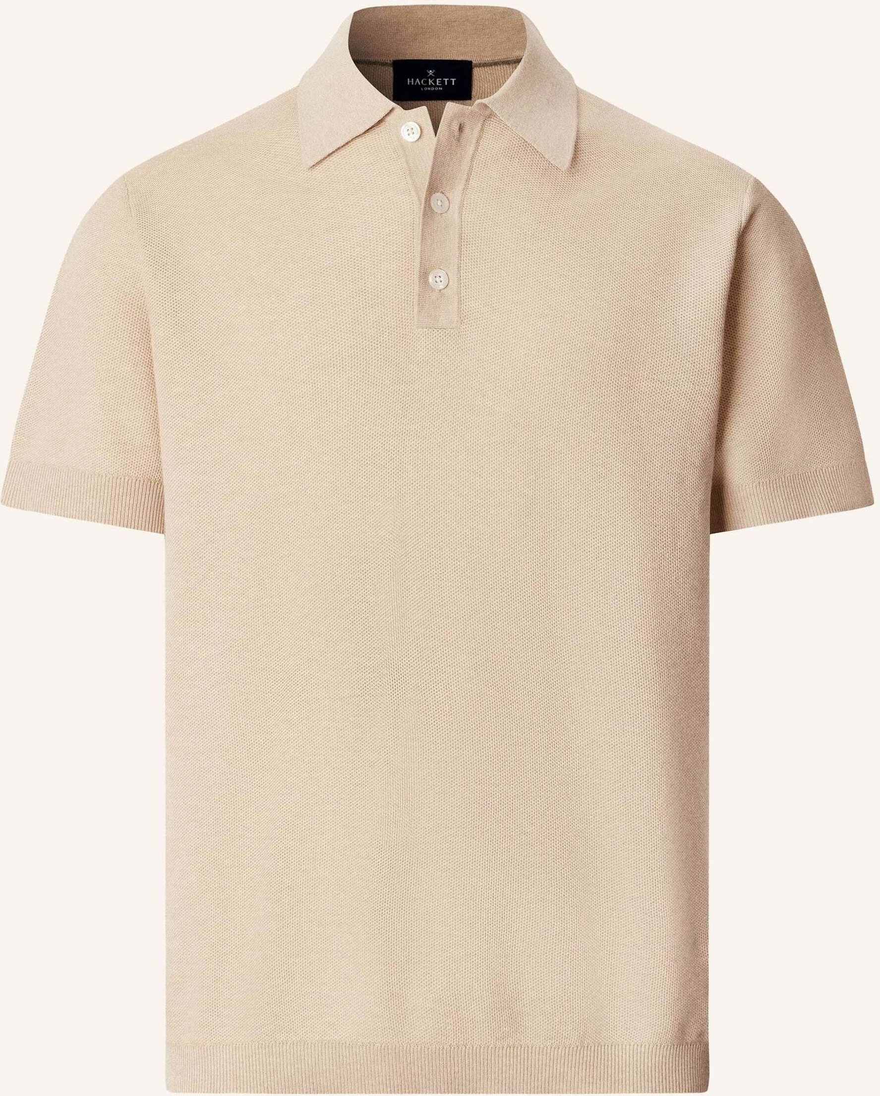 Hackett London Poloshirt Honeycomb Ss Polo beige