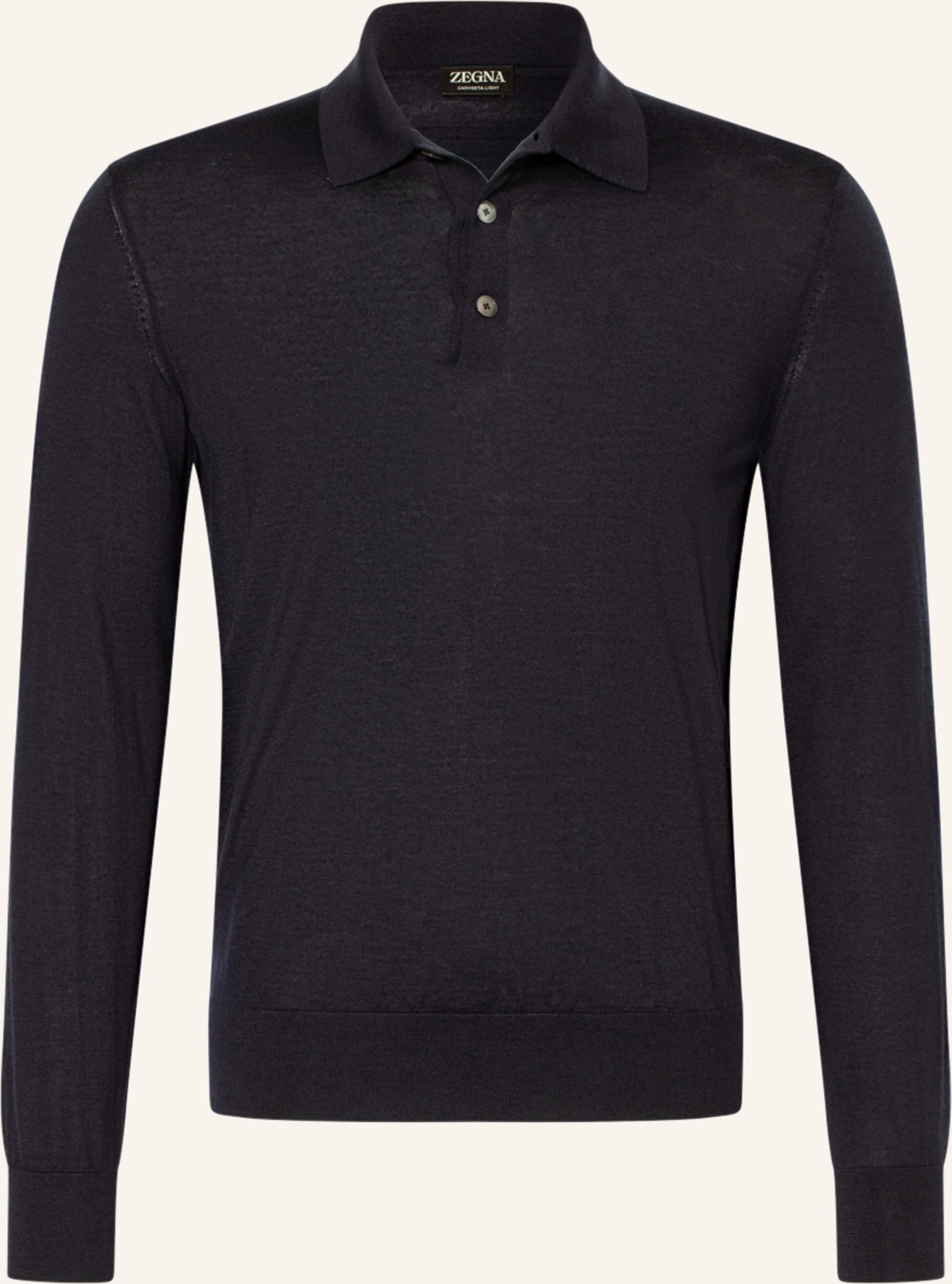 Zegna Strick-Poloshirt Mit Seide blau