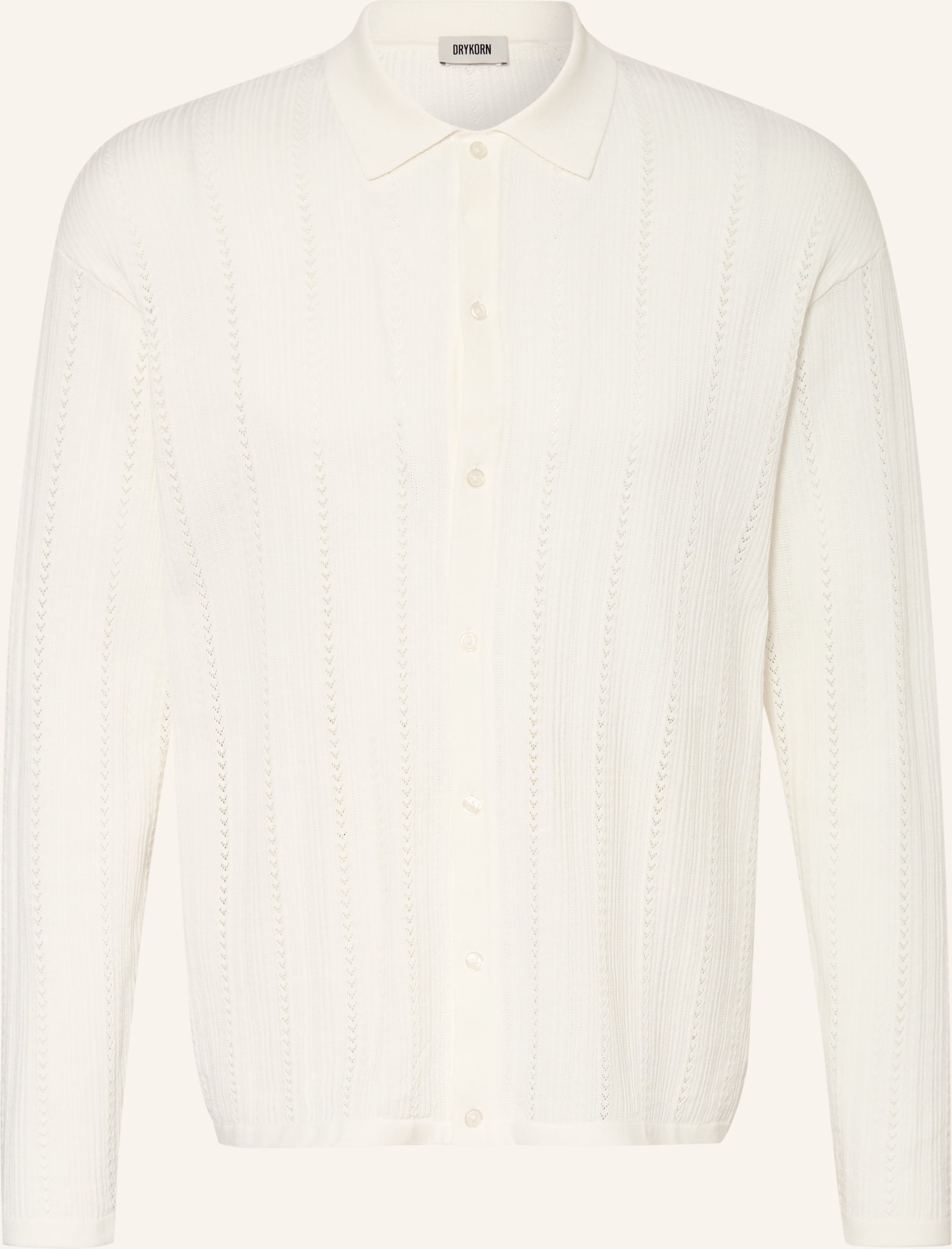 Drykorn Strickhemd Emilias Regular Fit weiss