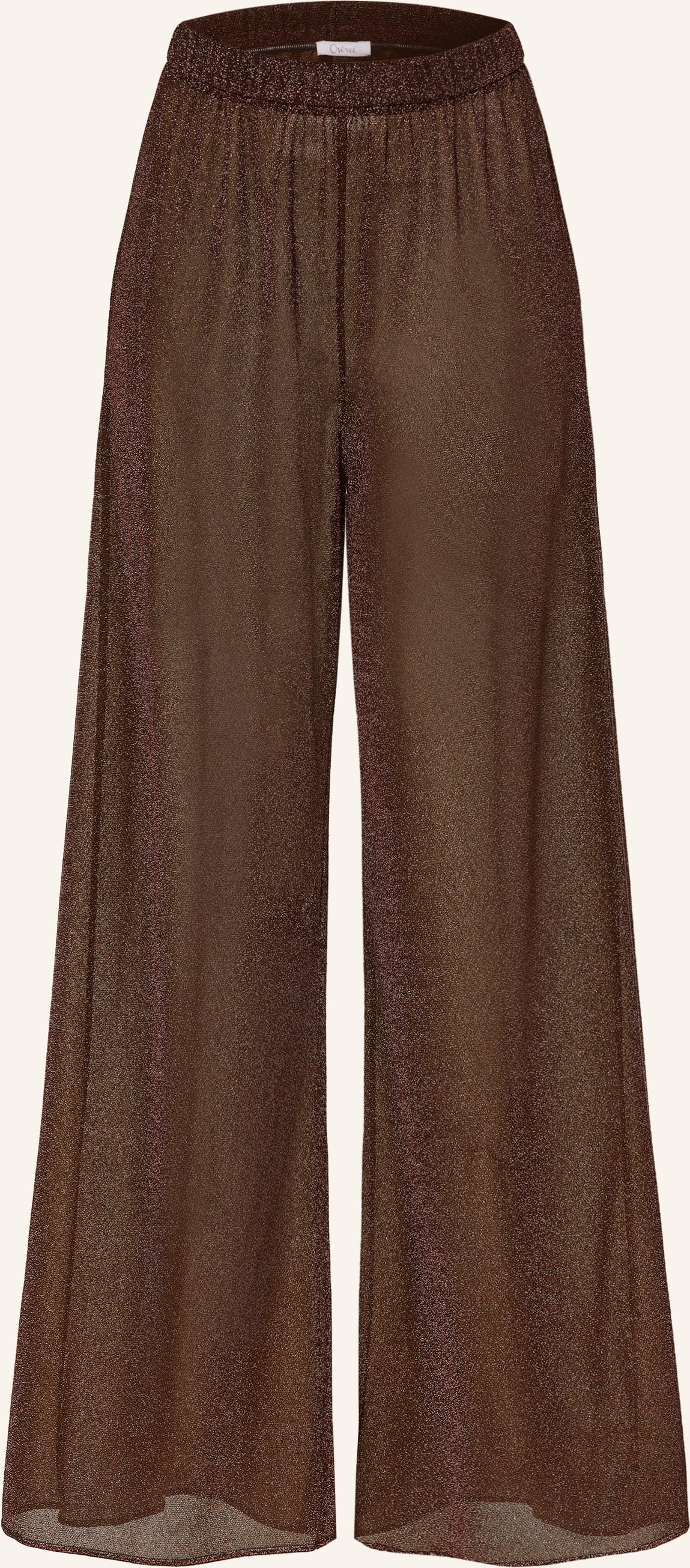 Oséree Marlenehose Lumiere Mit Glitzergarn braun