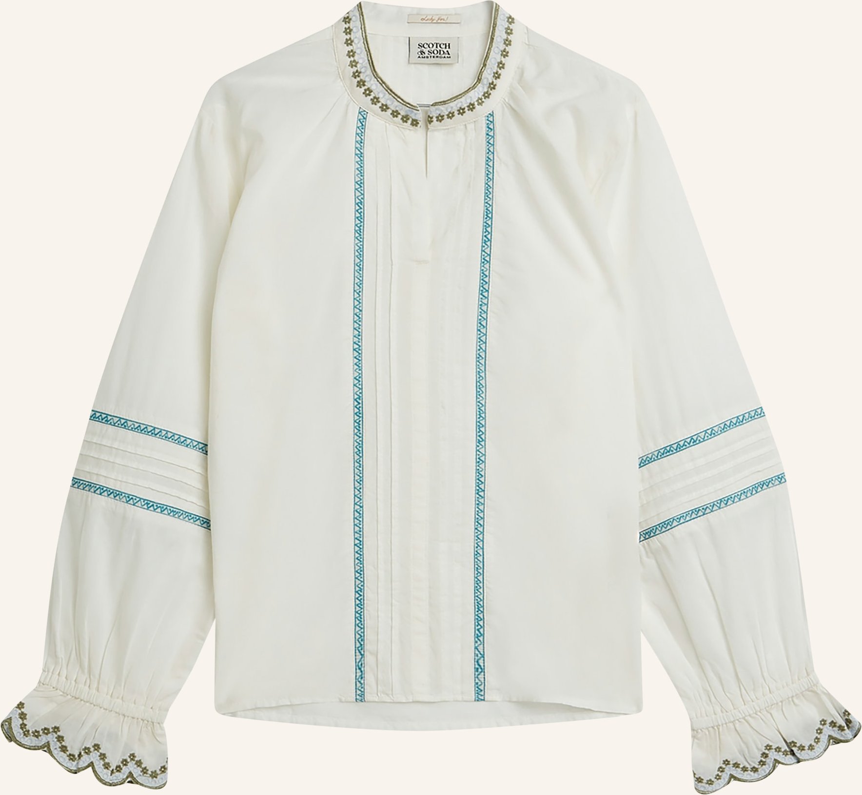 Scotch & Soda Blusenshirt Mit Rüschen weiss