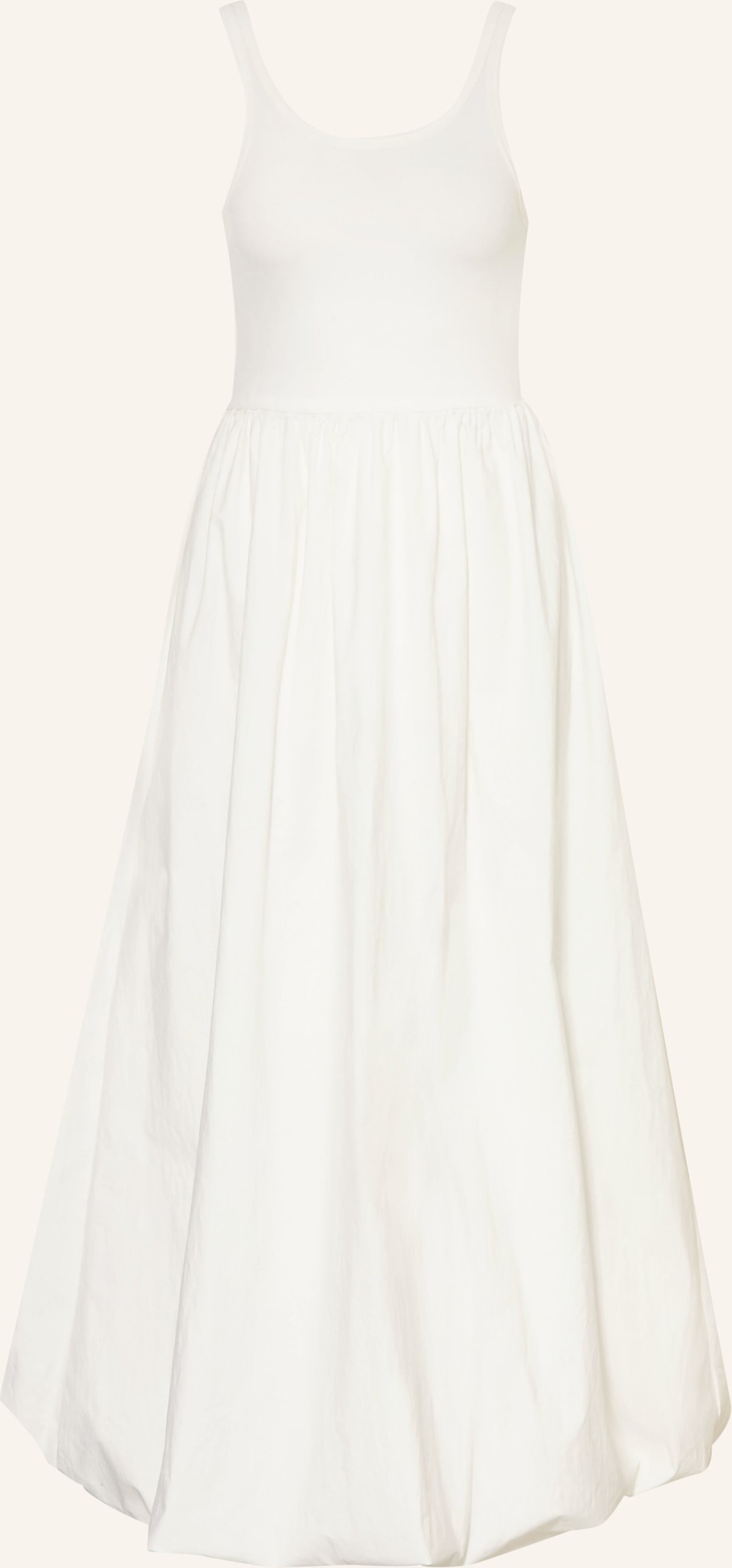 Eleh Kleid Im Materialmix weiss