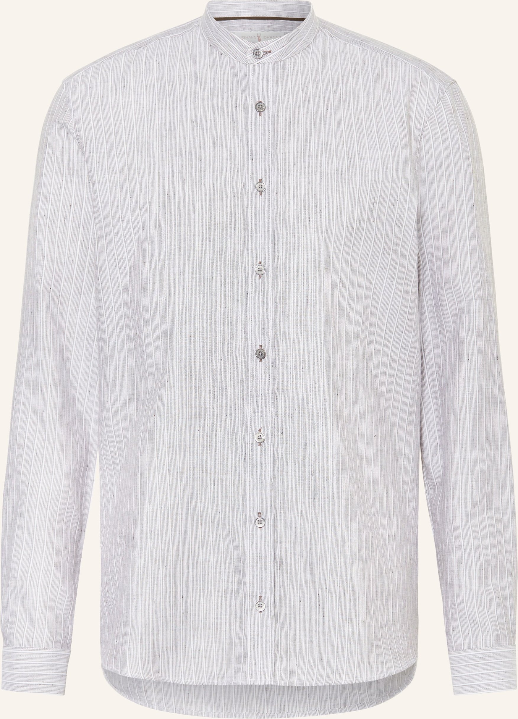 Johann & Johanna Hemd Comfort Fit Mit Leinen braun