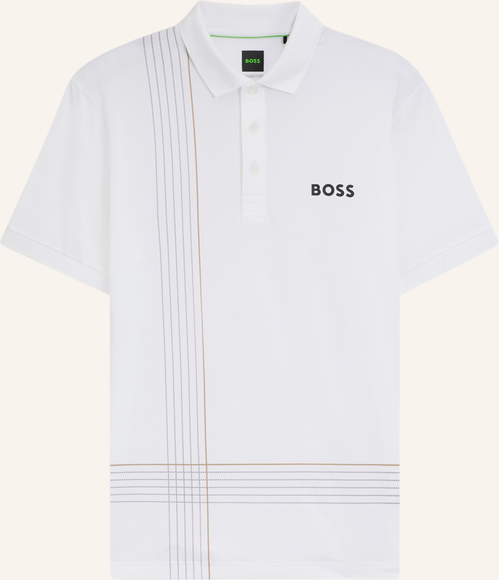 Thumbnail - Boss Poloshirt Polo Check Toc Slim Fit weiss