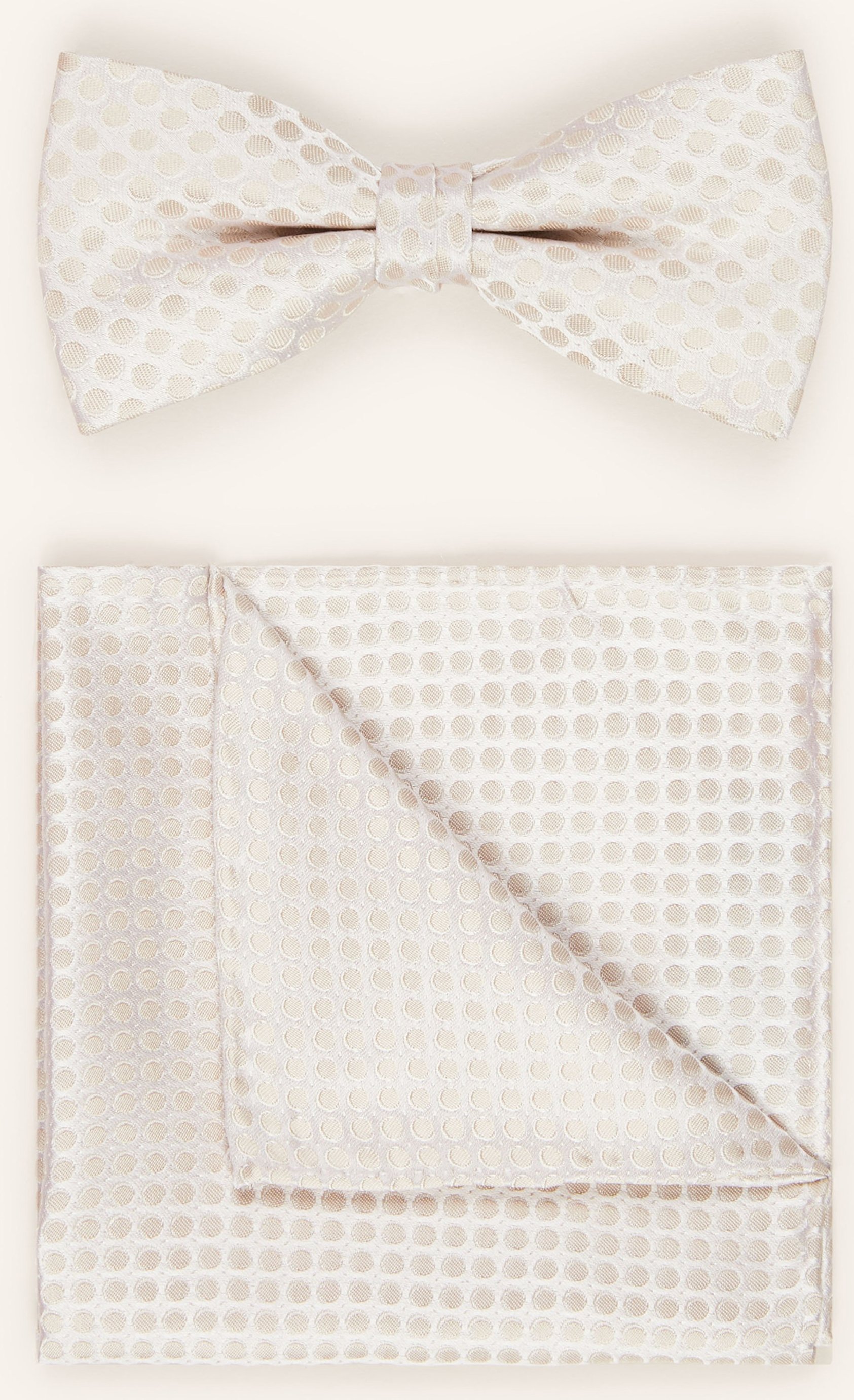 Thumbnail - Olymp Set: Fliege Und Einstecktuch beige