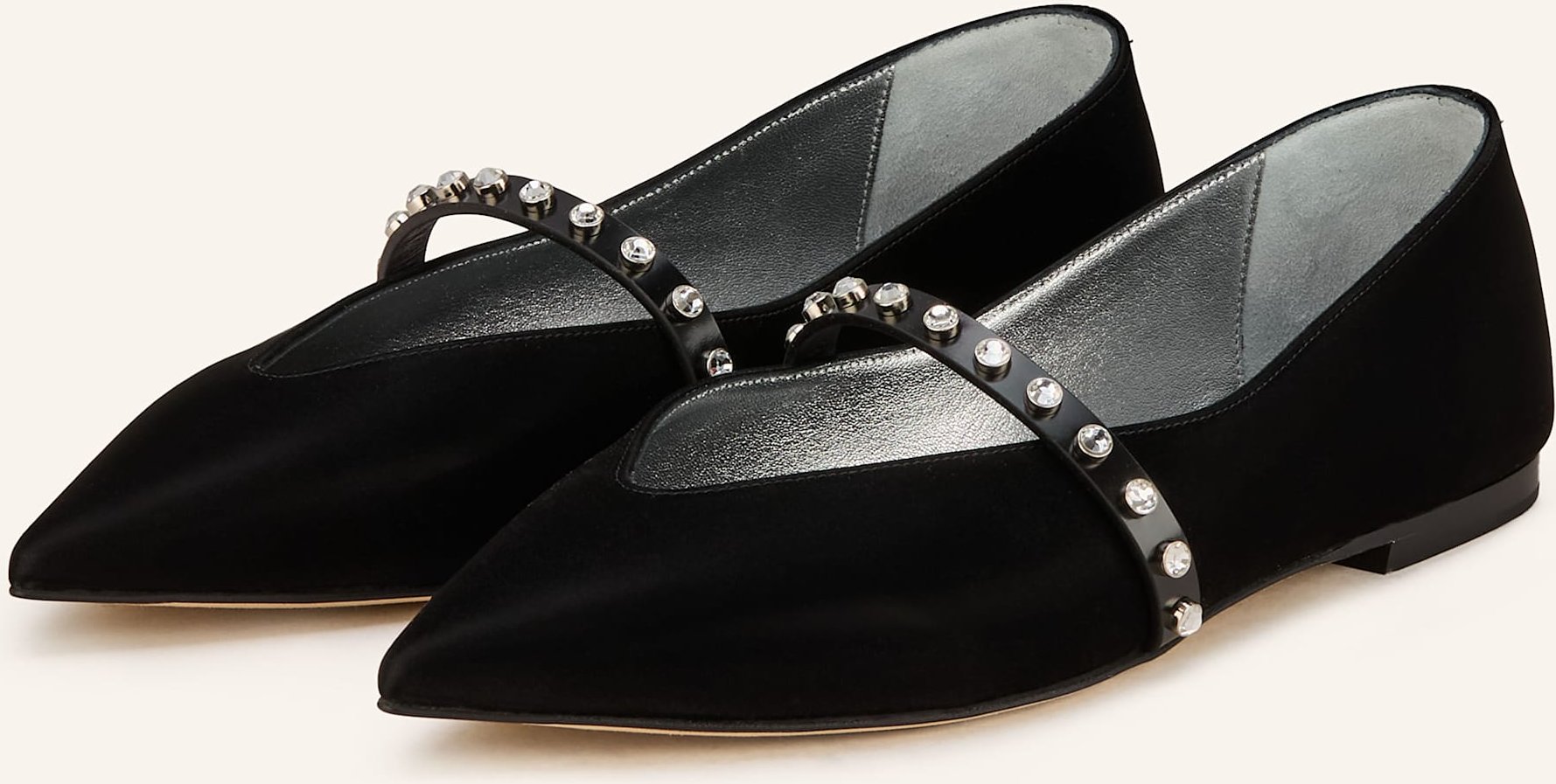 Thumbnail - Mcqueen Ballerinas Mit Schmucksteinen schwarz