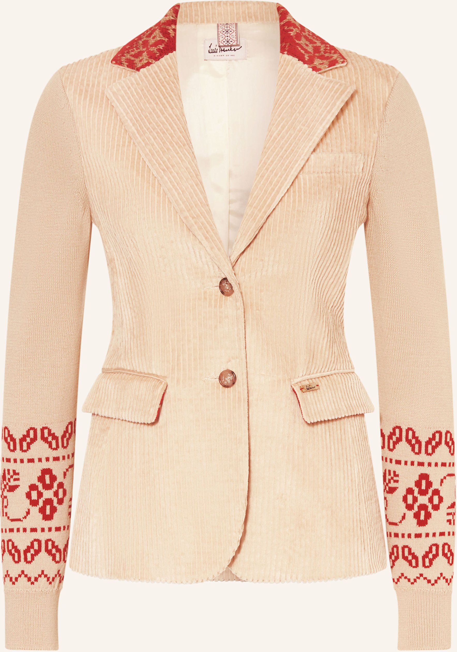 Thumbnail - Luis Trenker Blazer Luregla Im Materialmix beige