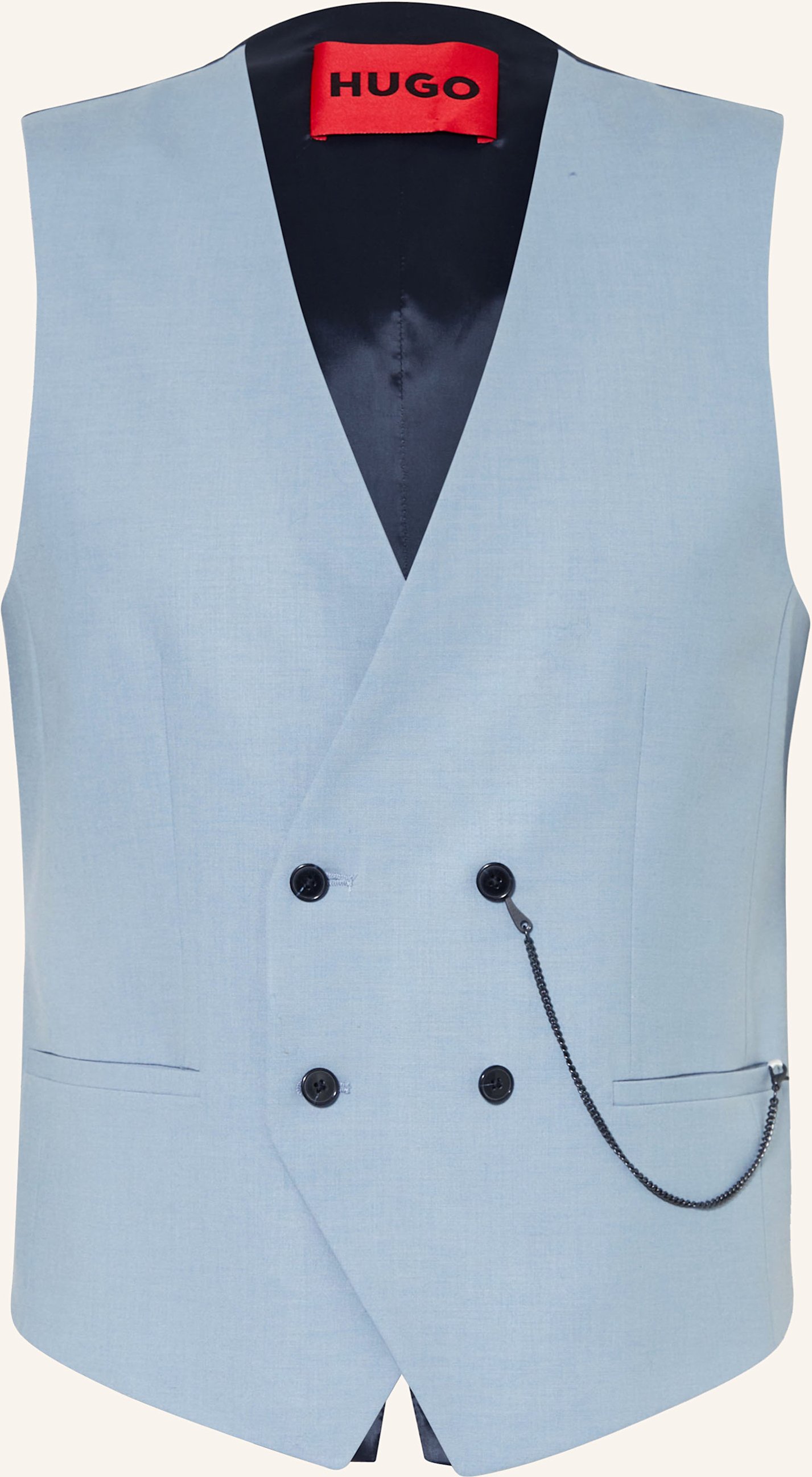 Hugo Anzugweste Vin Slim Fit blau