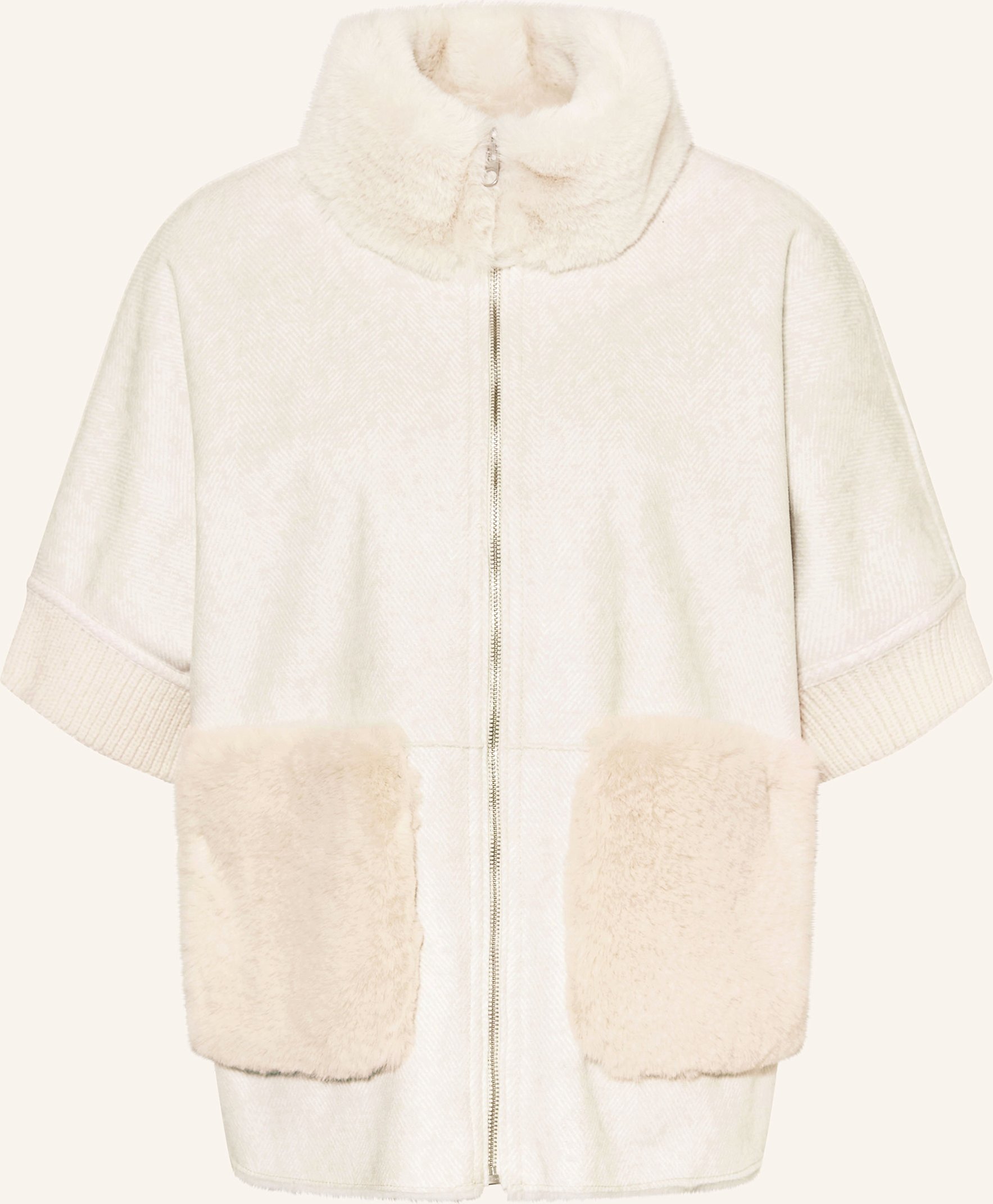 Milestone Weste Msaudrey Zum Wenden Mit Kunstpelz weiss