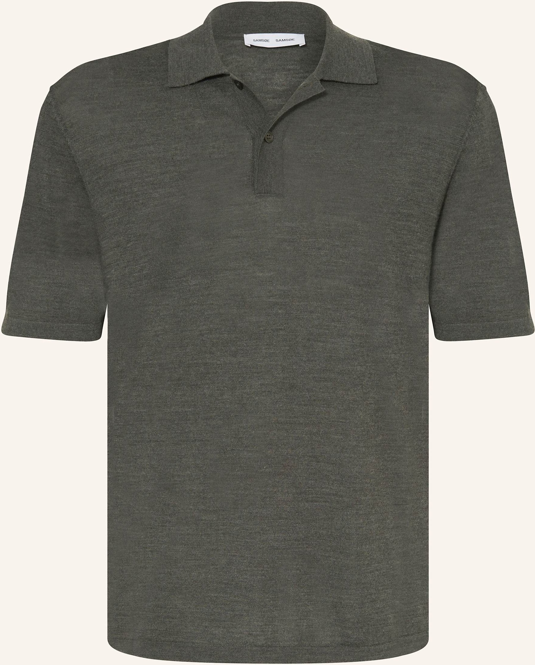 Samsøe Samsøe Strick-Poloshirt Sarowan gruen