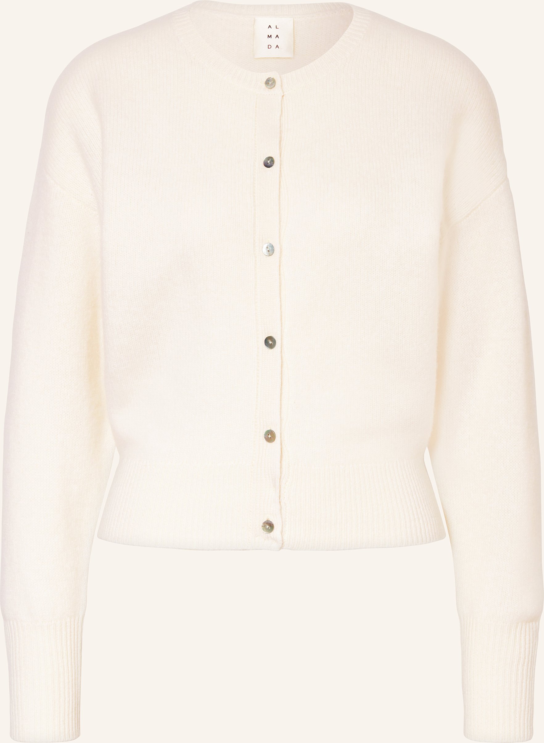 Almada Label Strickjacke Coco Aus Cashmere weiss