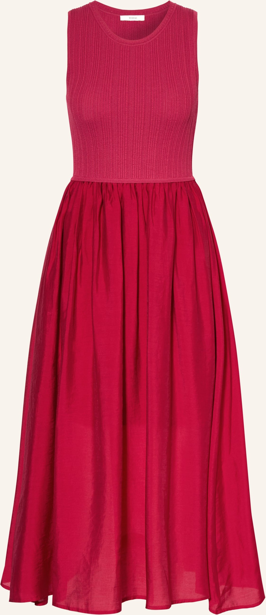 Yerse Kleid Watts Im Materialmix rot