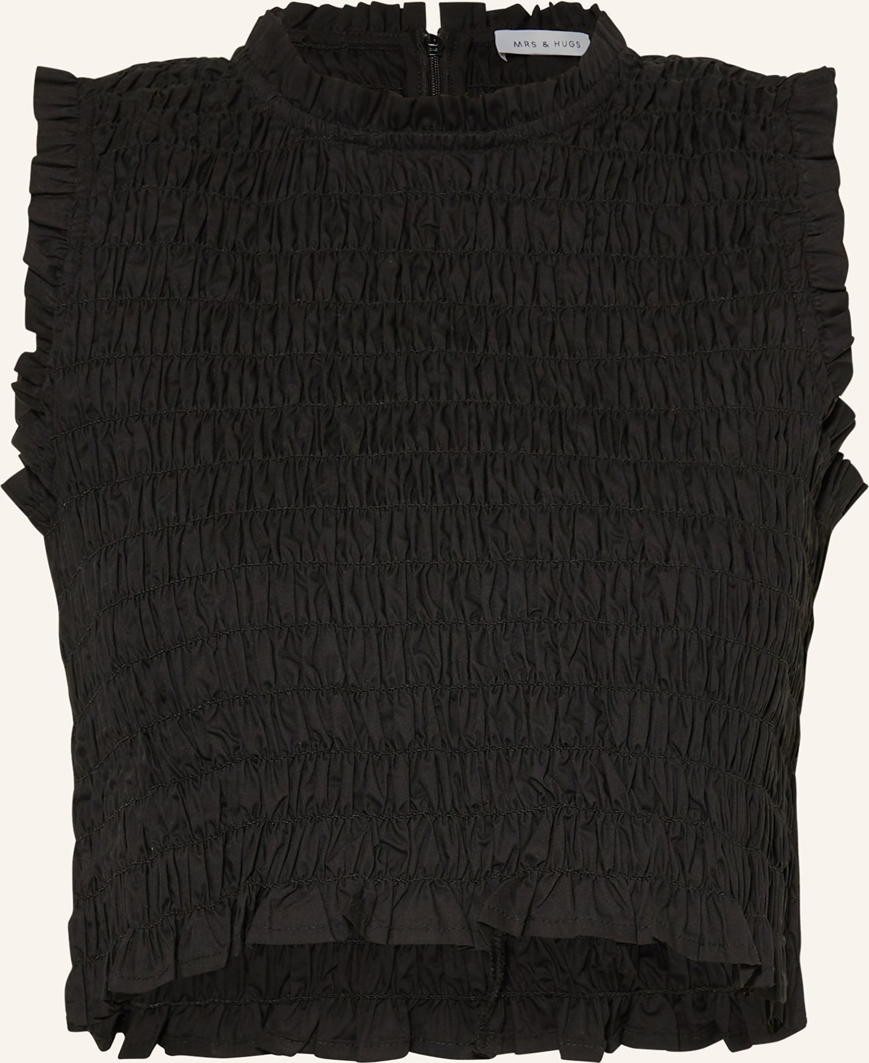 Mrs & Hugs Cropped-Top schwarz